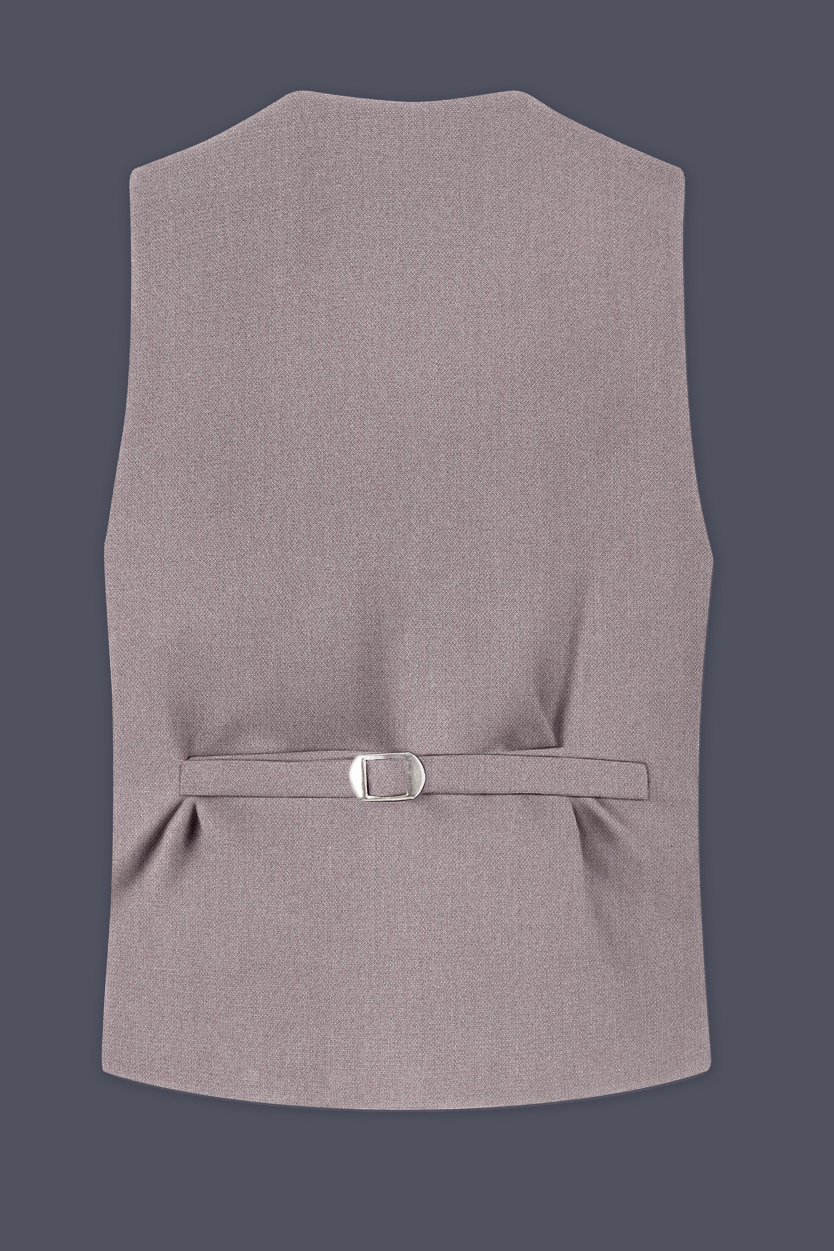 Helix-Fossil Gray Diamond Textured Wool Rich Slight Stretch Waistcoat