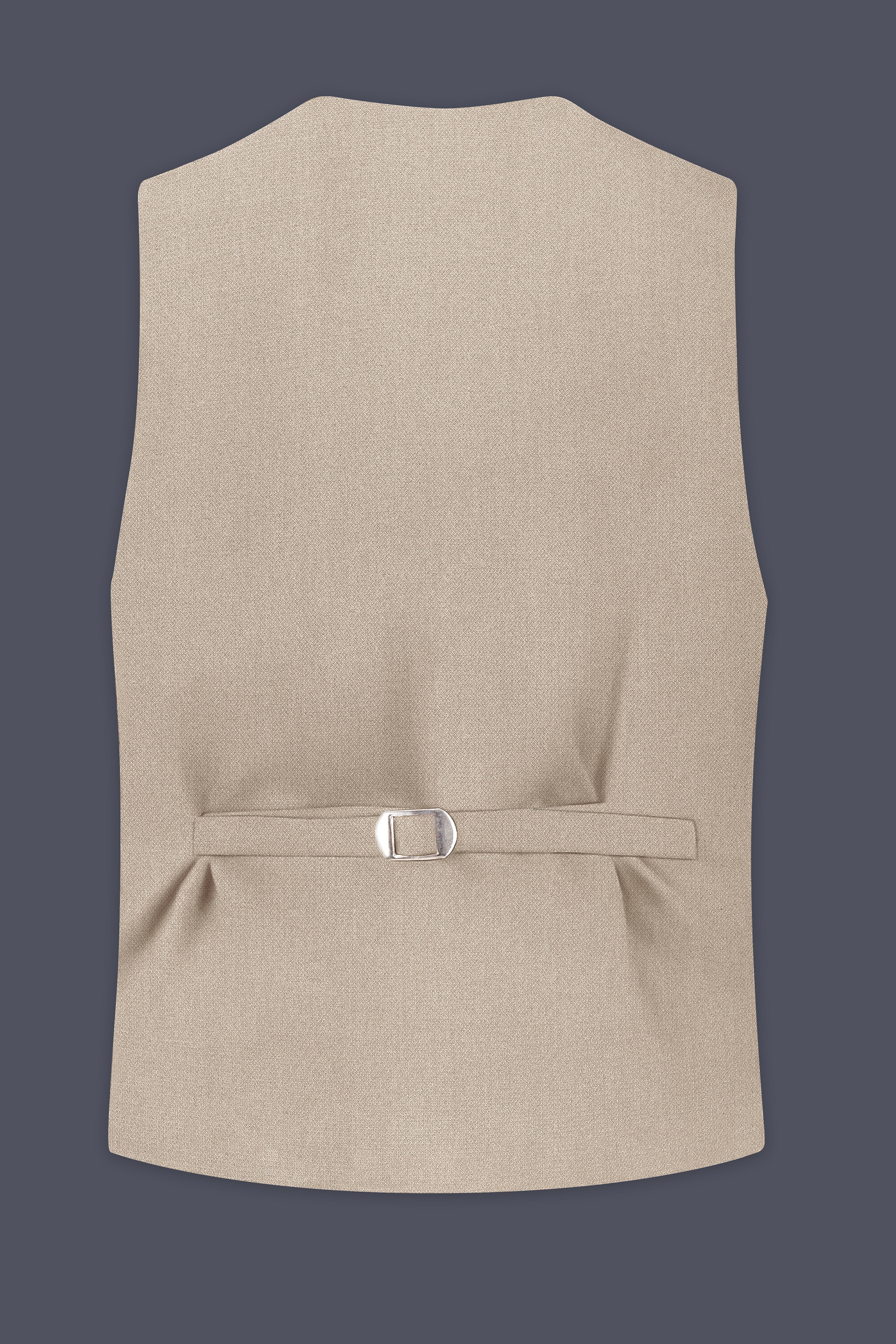 Sienna-Malta Cream Diamond Textured Wool Rich Slight Stretch Waistcoat