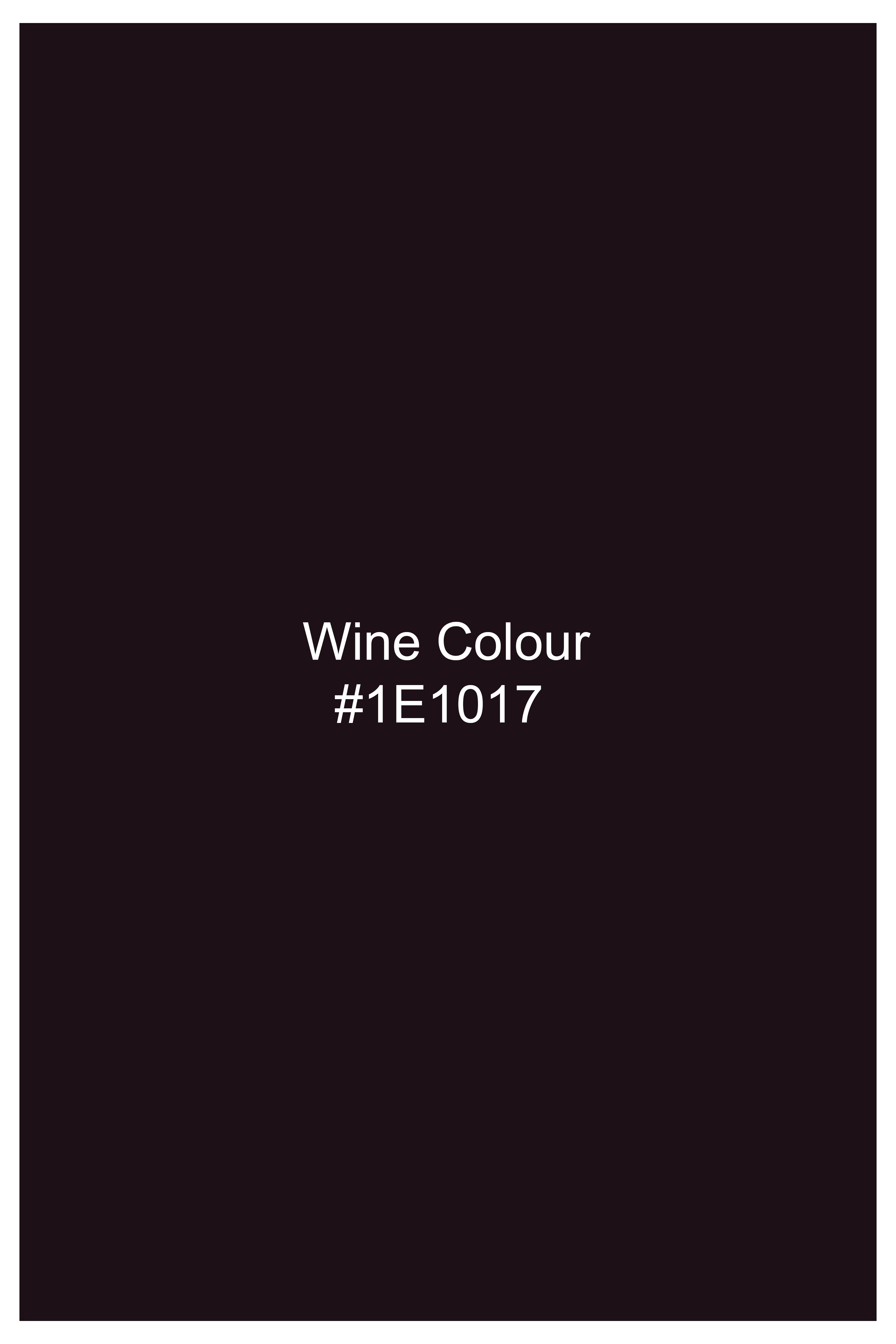 Merlot-Korean Wine Purple 4-Way Stretch Wrinkle-Free Wool Rich Waistcoat