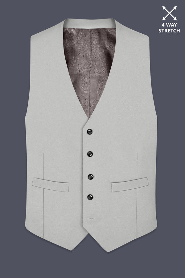 Axiom-Korean Nickel Gray 4-Way Stretch Wrinkle-Free Wool Rich Waistcoat