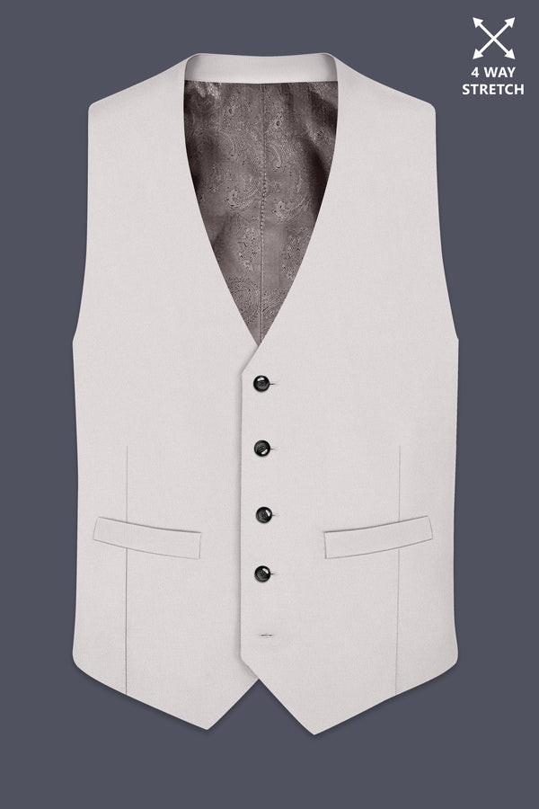 Ivora-Korean Amour Cream 4-Way Stretch Wrinkle-Free Wool Rich Waistcoat