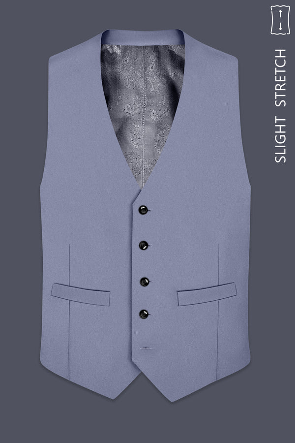 Sterling-Manatee Gray Wool Rich Slight Stretch Waistcoat