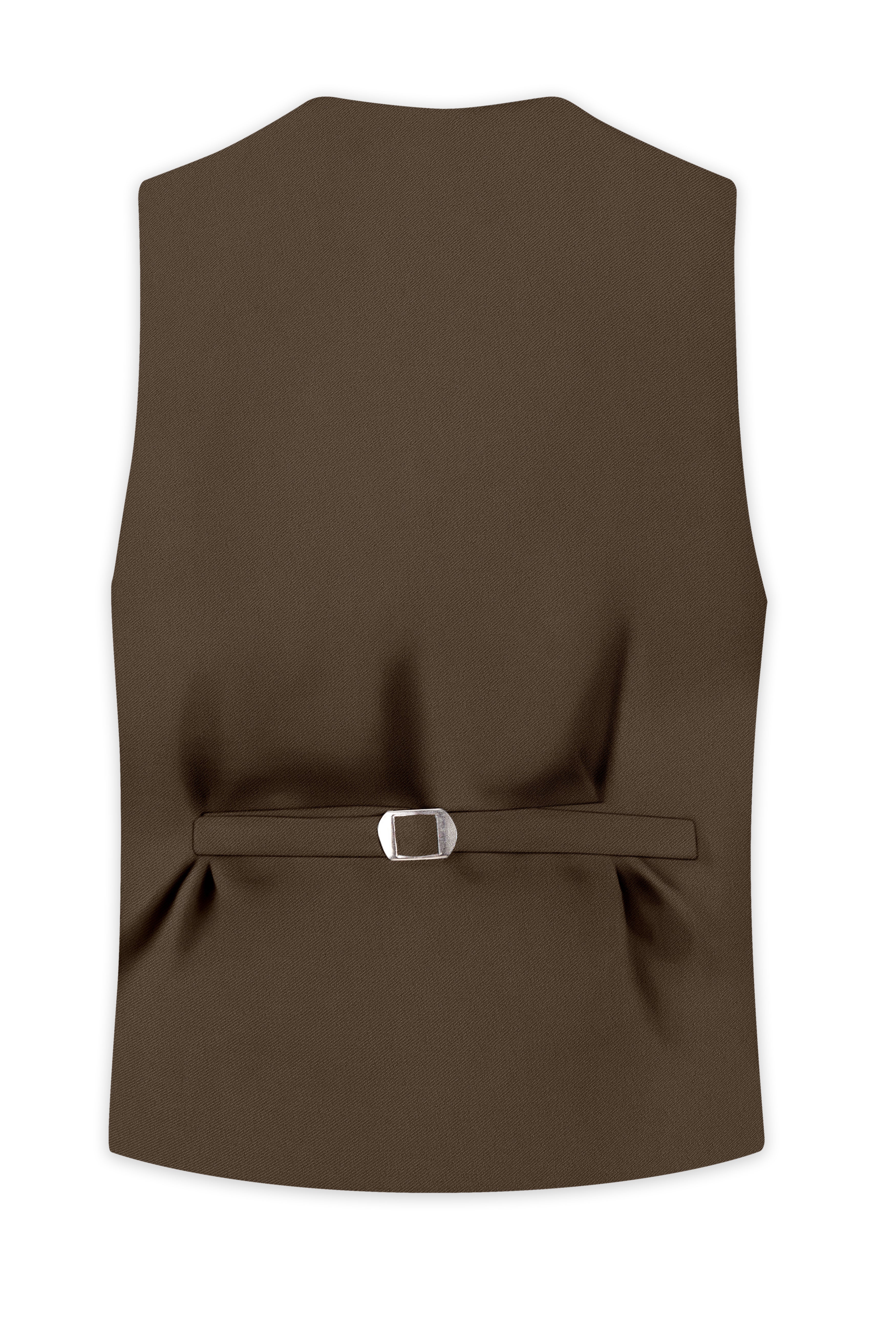 Prestige-Lisbon Brown Wool Rich Slight Stretch Waistcoat