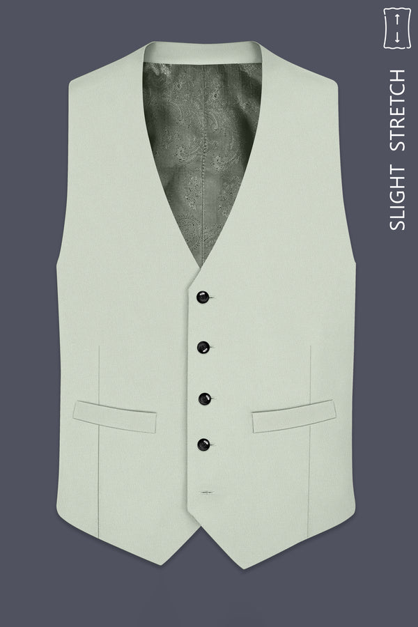 Ascend-Tasman Green Wool Rich Slight Stretch Waistcoat