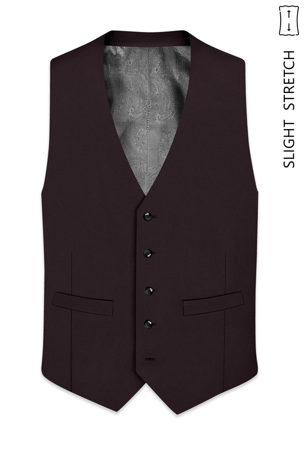 Bristol-Eclipse Brown Wool Rich Slight Stretch Waistcoat
