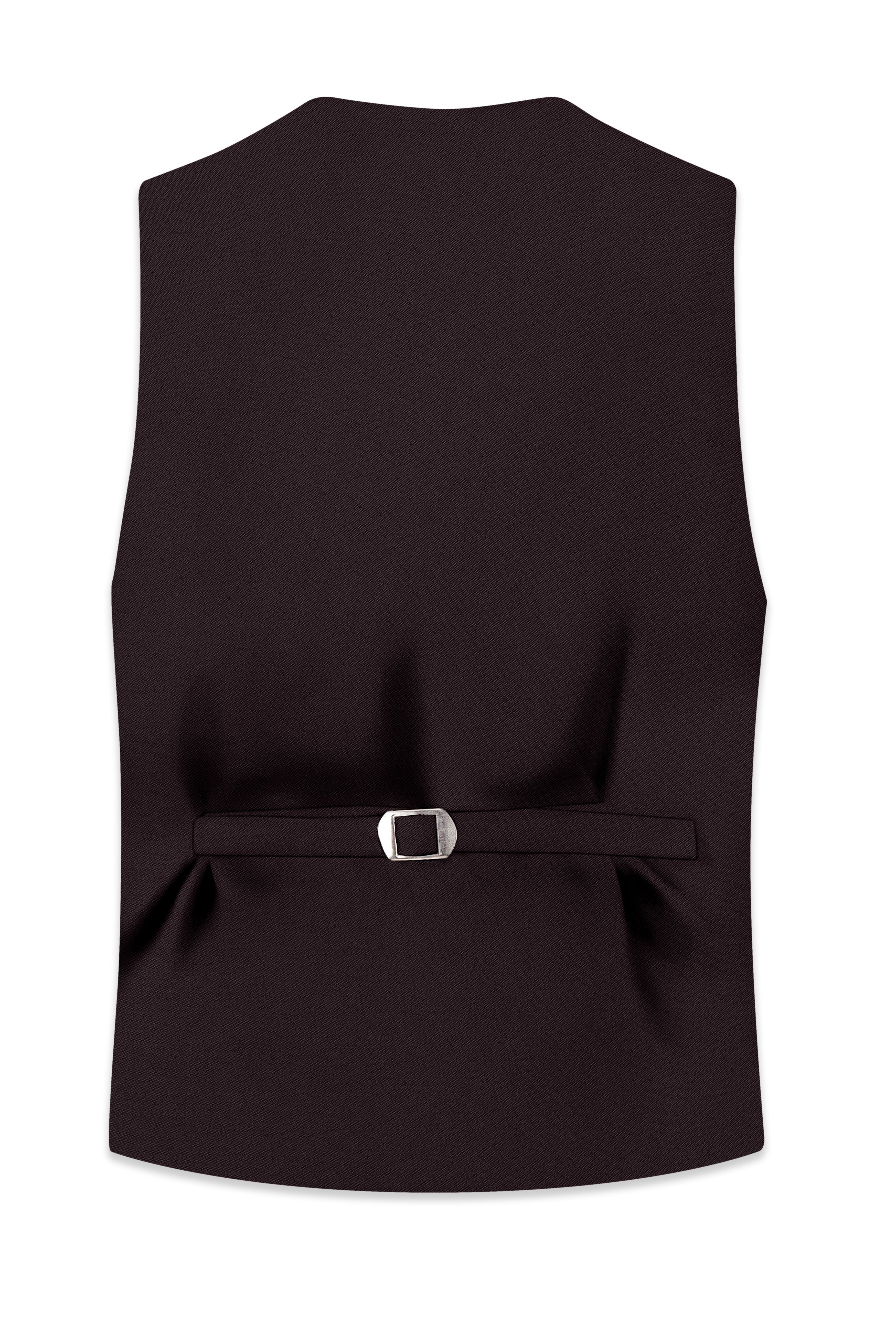Bristol-Eclipse Brown Wool Rich Slight Stretch Waistcoat