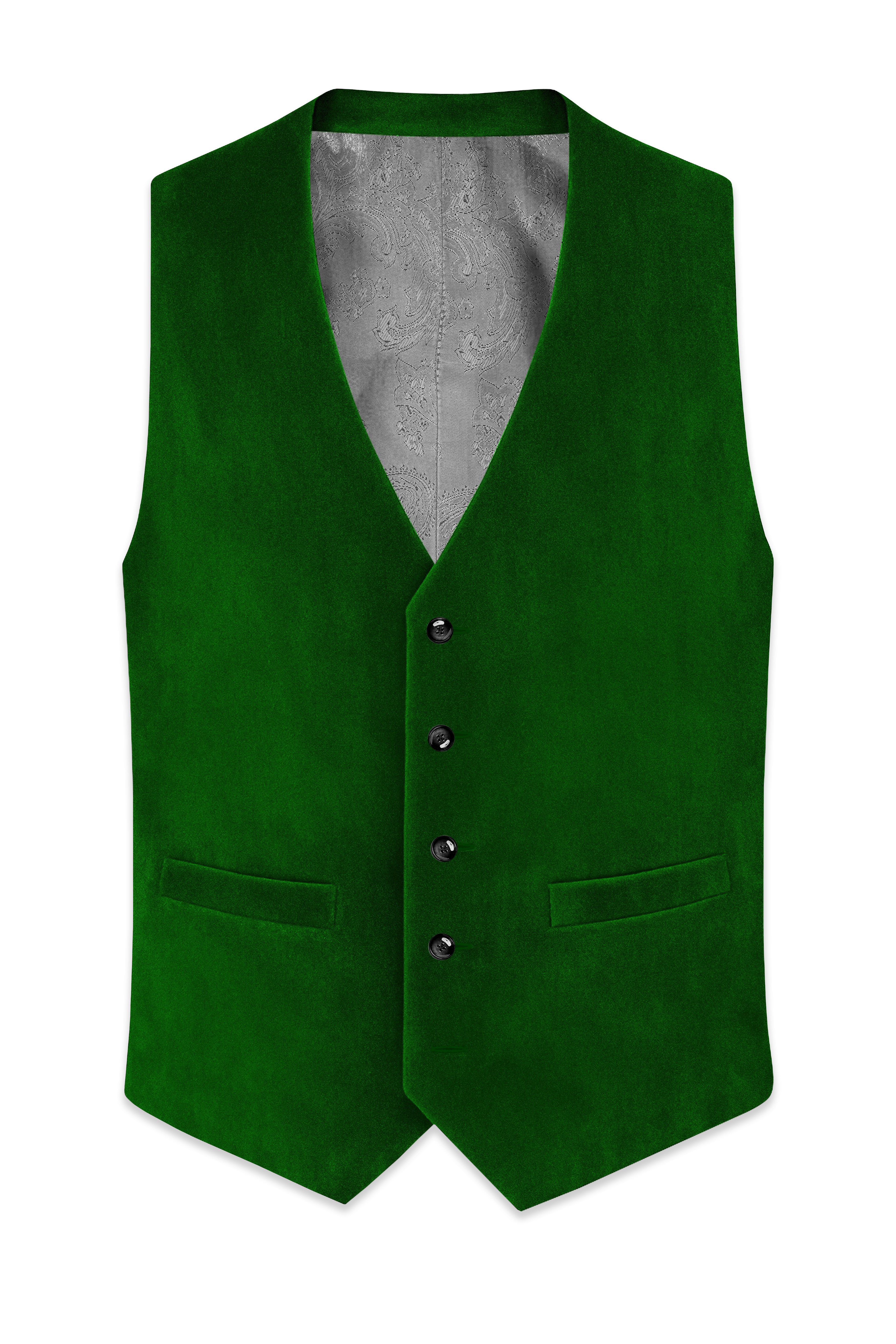 Oslo Gray Checks-Plaid Premium Wool-Blend Wedding Waistcoats For Men.