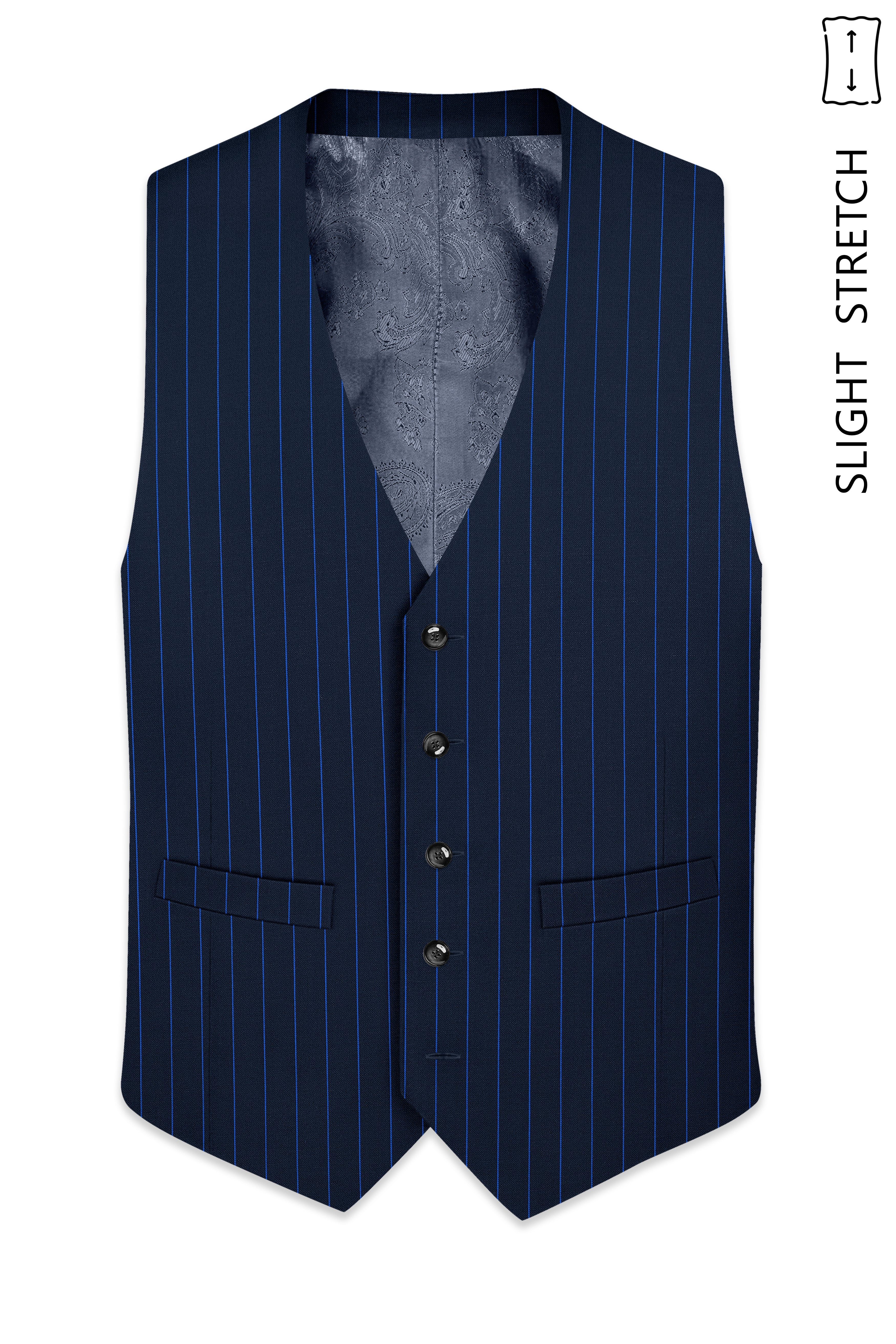 Forenza-Jungle Green And Bright White Stripes Premium Wool Rich