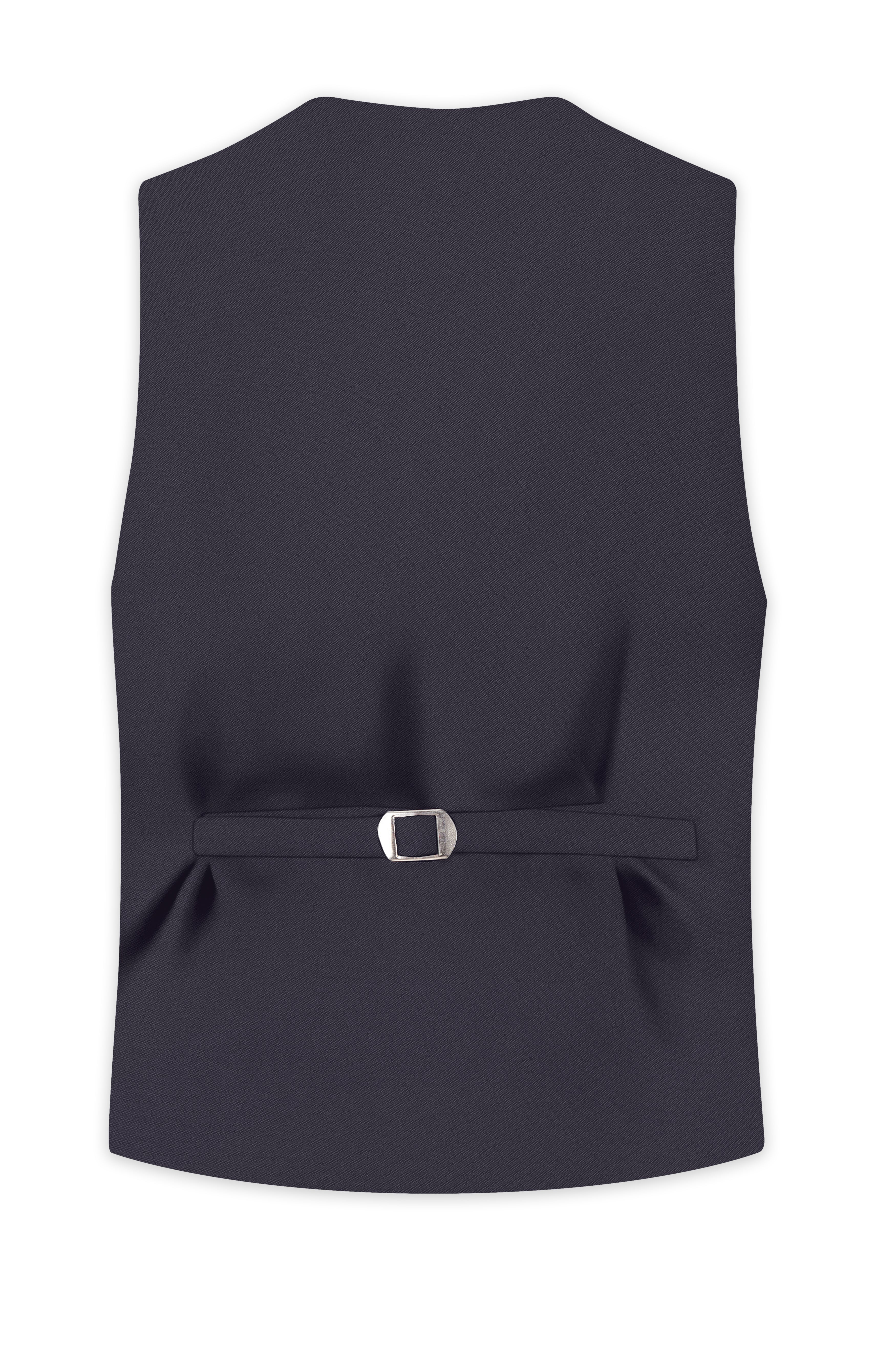 Aeris-Bastilie Gray 4-Way Stretch Wrinkle-Free Fluid Drape Fabric Waistcoat