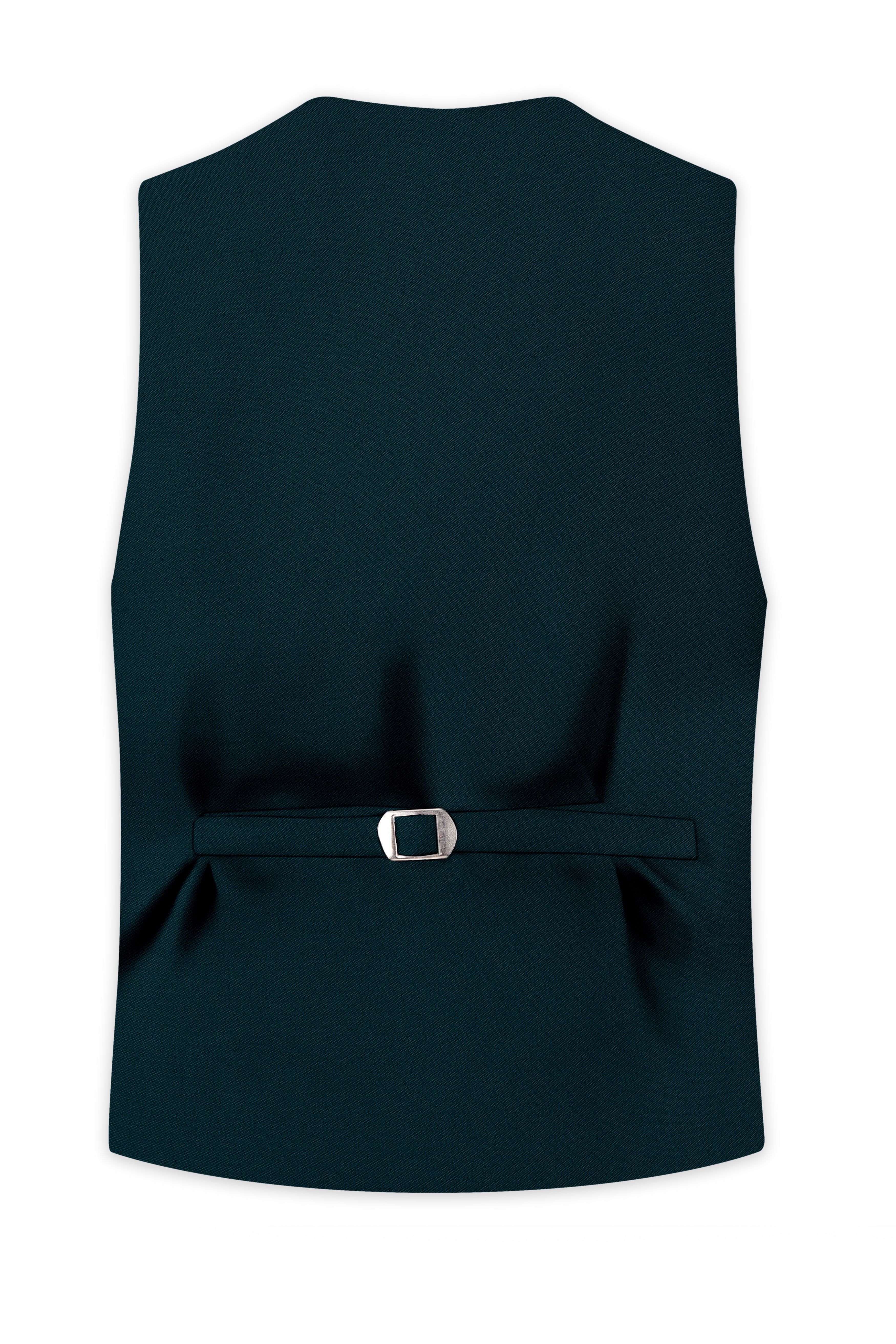 Canopy-Daintree Green 4-Way Stretch Wrinkle-Free Fluid Drape Fabric Waistcoat