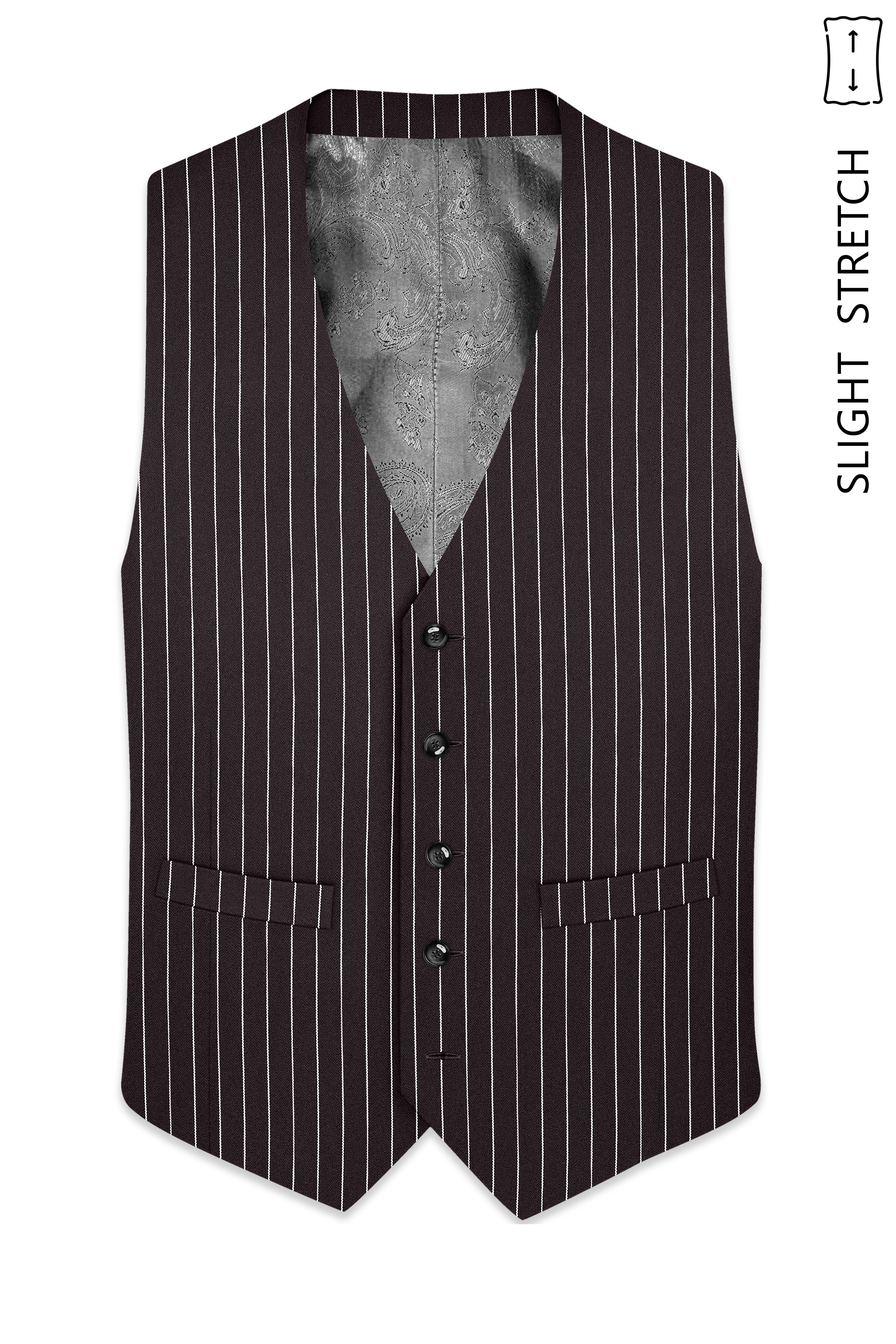 Jade Black and White Stripes Premium Terry-Rayon Wedding