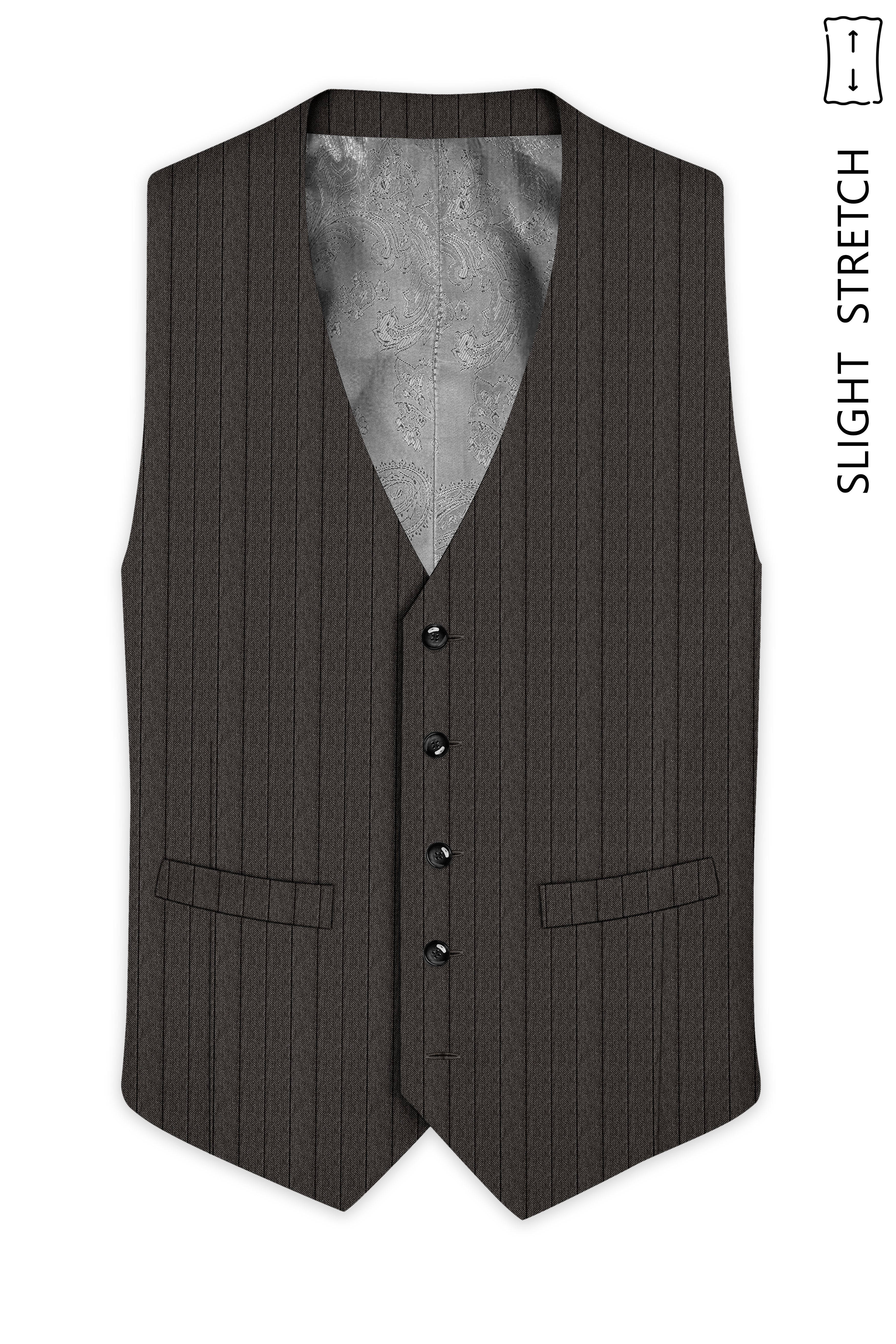 Forenza-Jungle Green And Bright White Stripes Premium Wool Rich