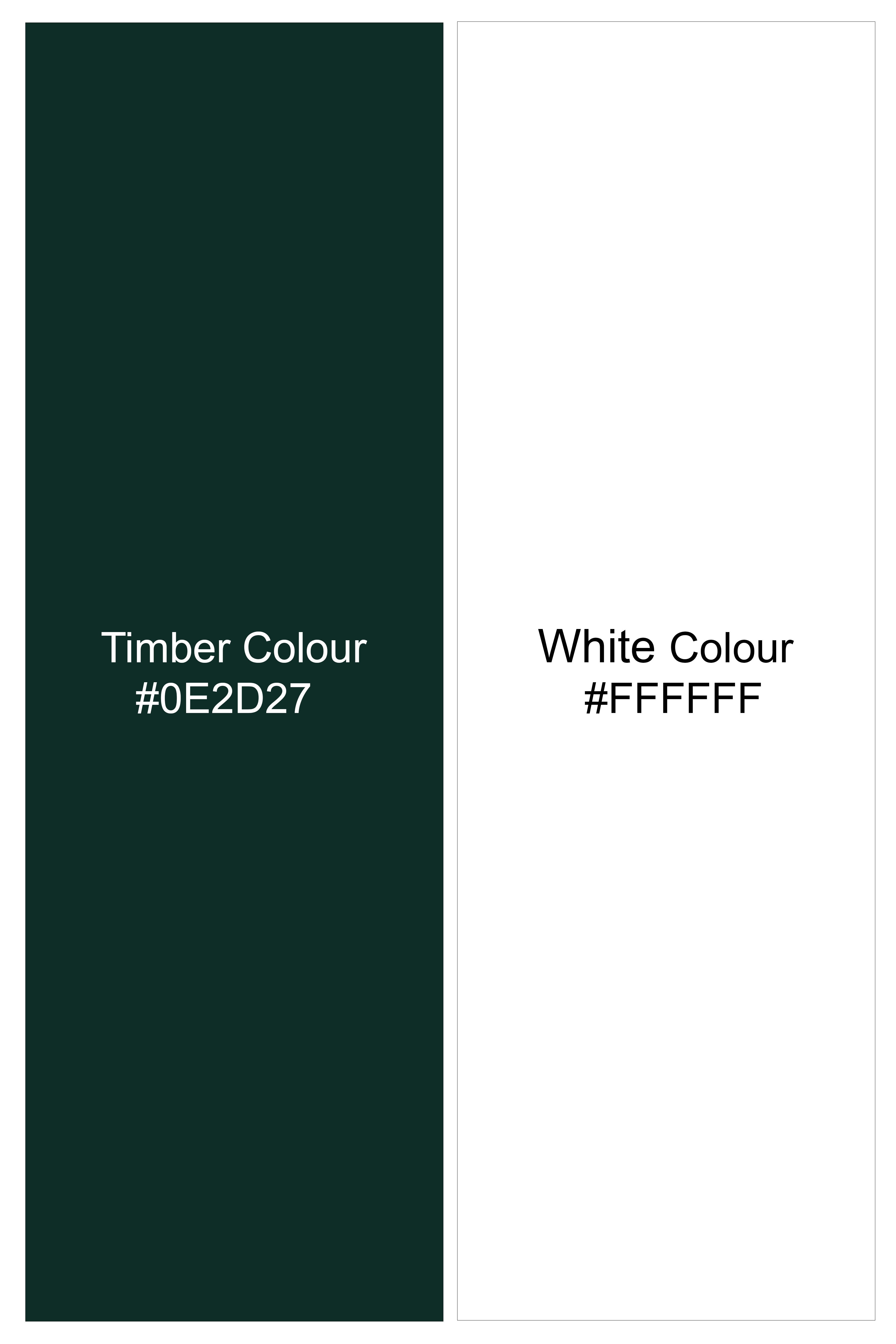 Arbor-Timber Green Herringbone Striped Wool Rich Slight Stretch Waistcoat