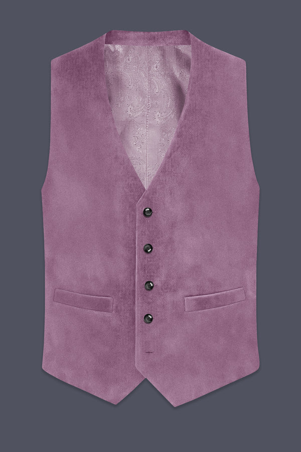 Veloura-Strikemaster Pink Velvet Waistcoat
