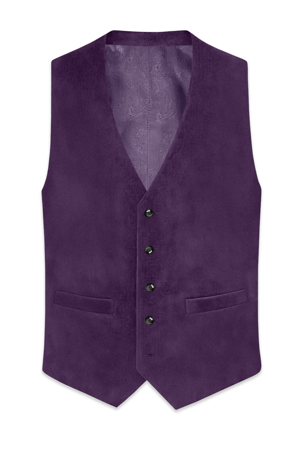 Regal-Royal Purple Velvet Waistcoat