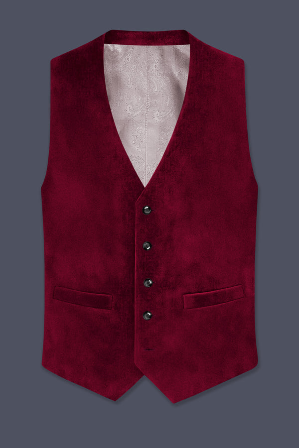Nocturne-Cab Sav Maroon Velvet Waistcoat
