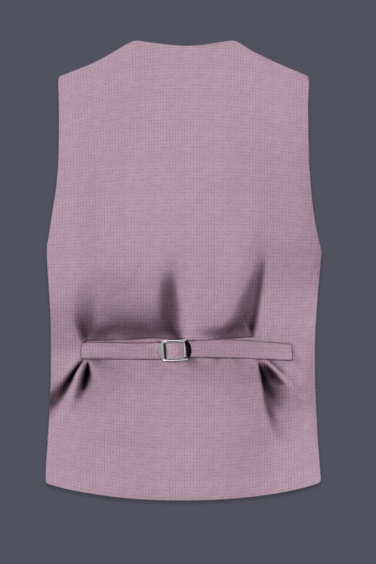 Regalia-Mountbatten Pink Diamond Textured Wool Rich Slight Stretch Waistcoat