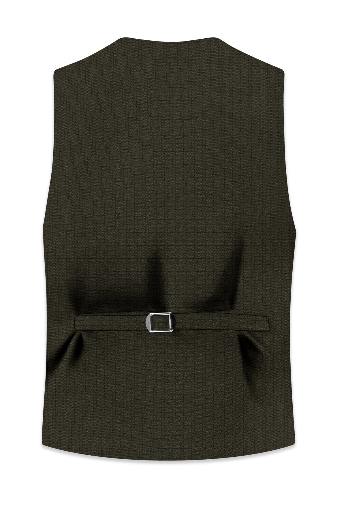 Prestige-Zeus Green Diamond Textured Wool Rich Slight Stretch Waistcoat