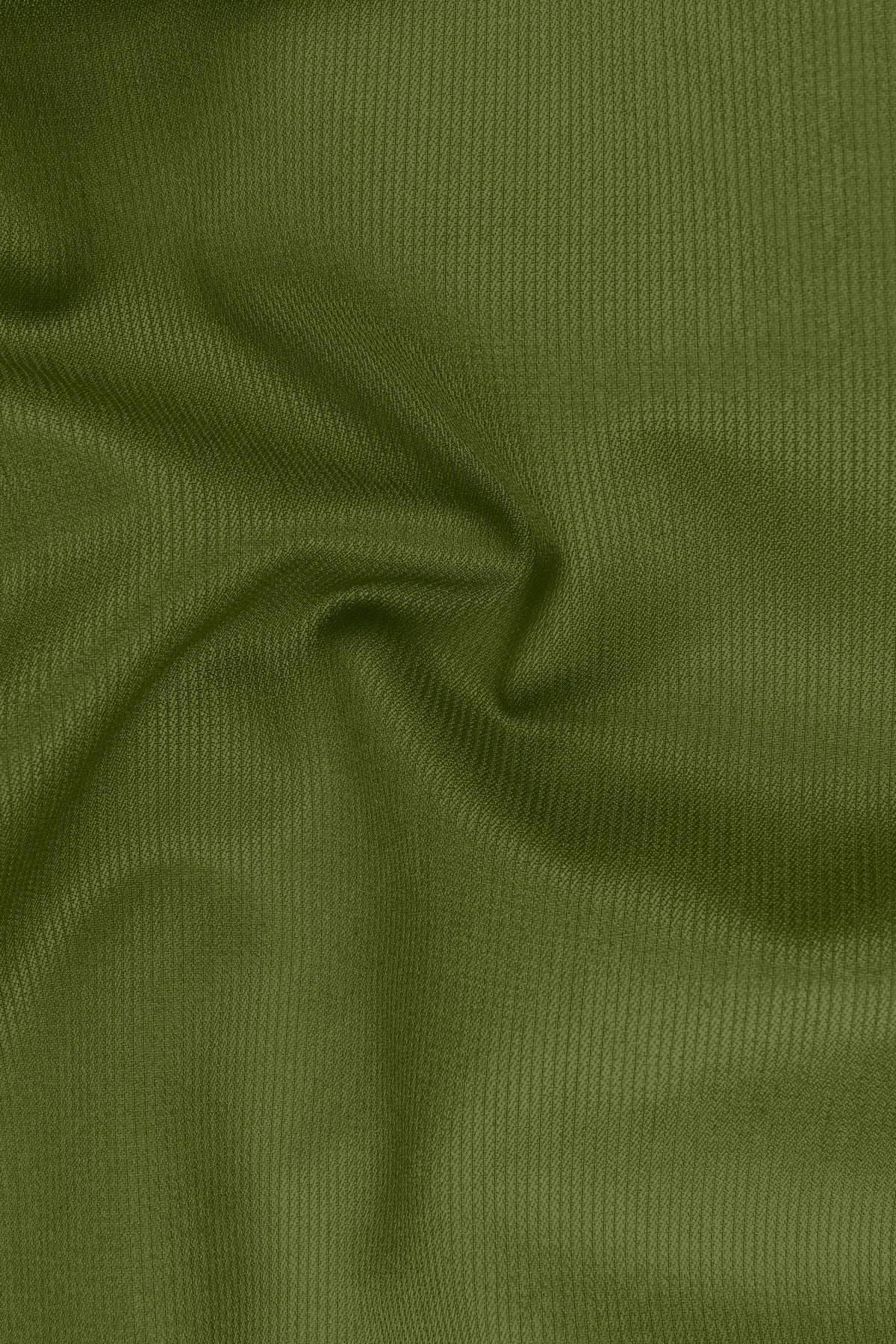 Hunter-Muddy Green Diamond Textured Wool Rich Slight Stretch Waistcoat
