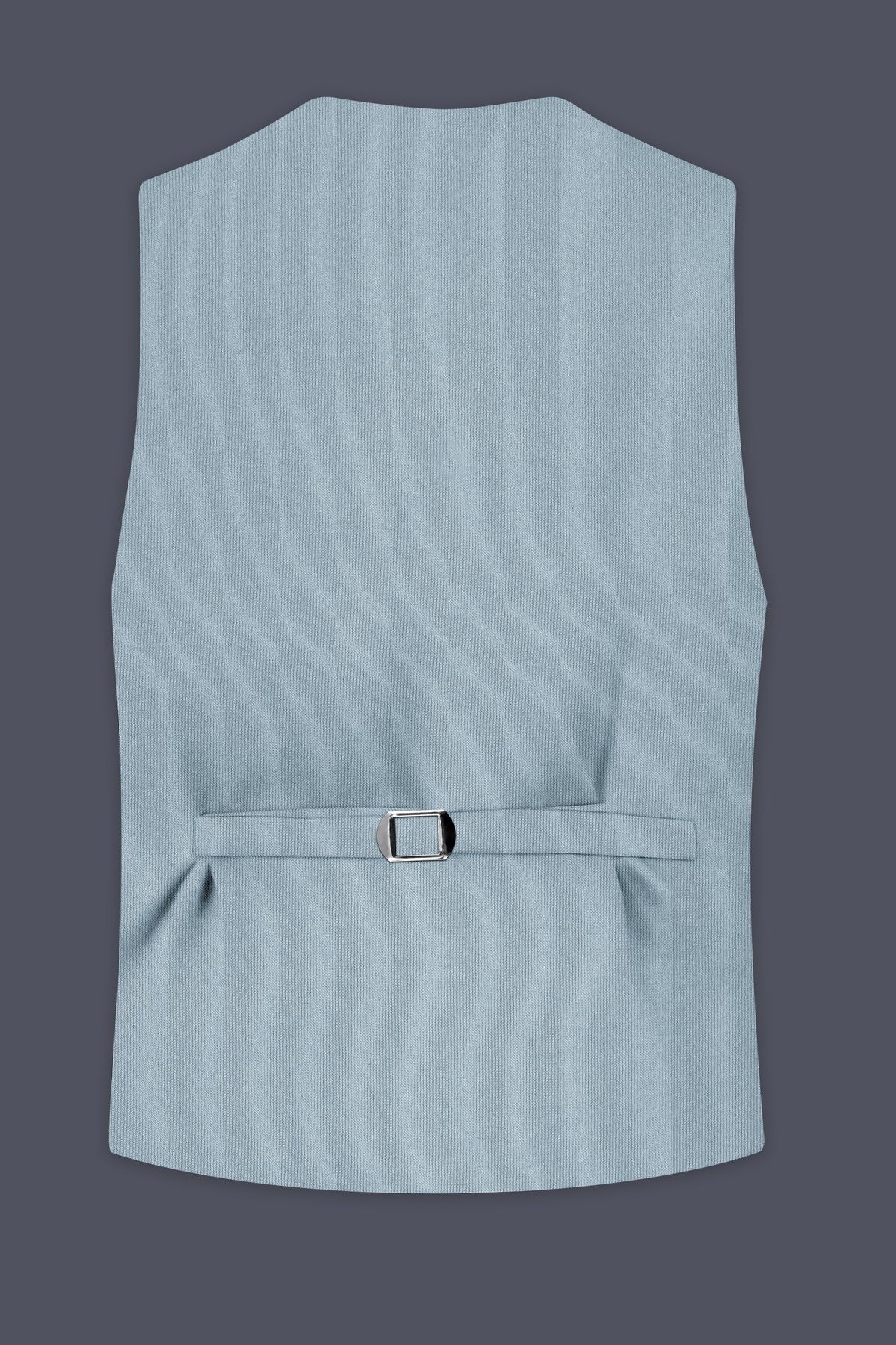 Sterling-Cadet Gray Diamond Textured Wool Rich Slight Stretch Waistcoat