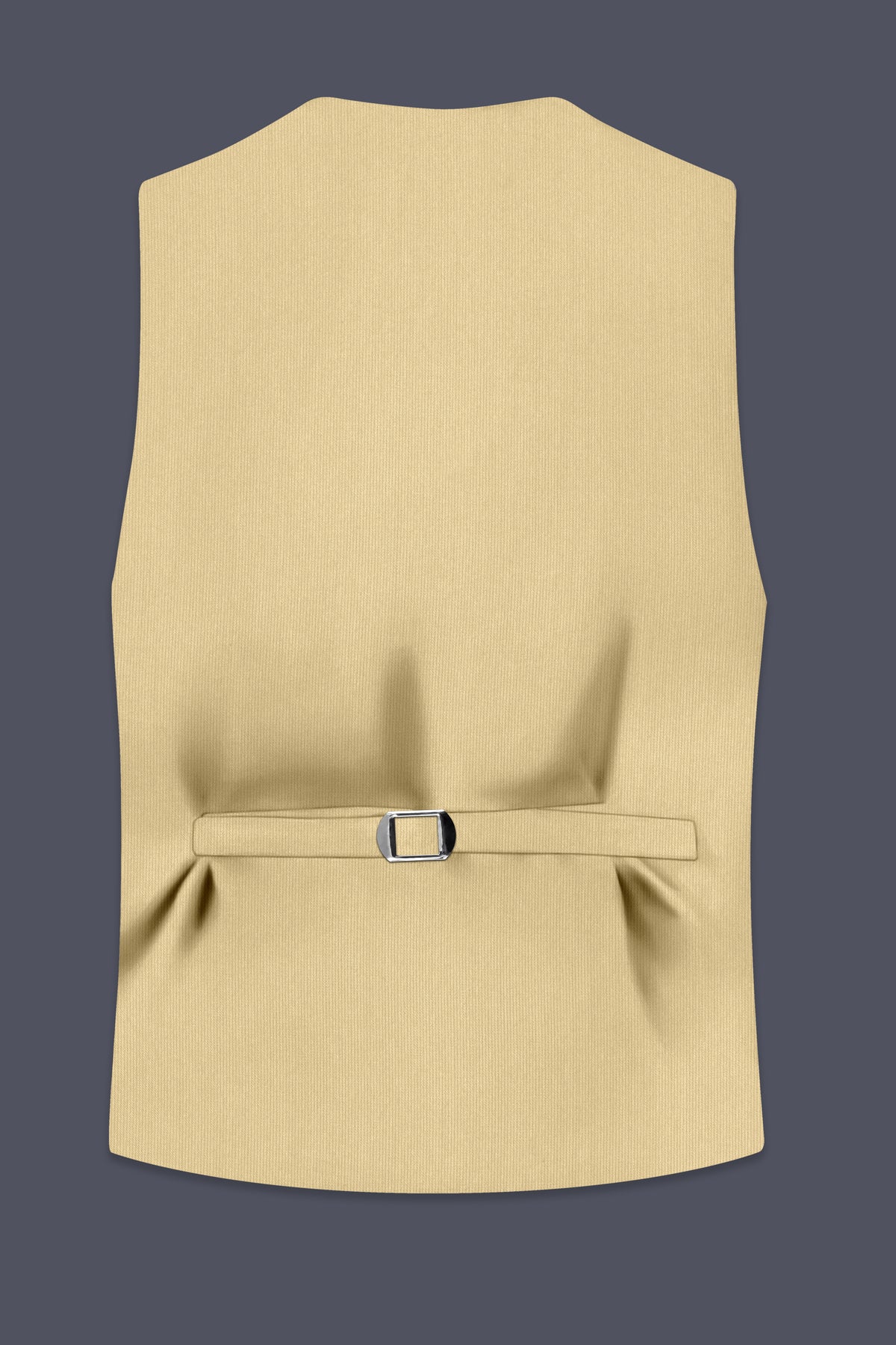 Dorian-Pavlova Cream Diamond Textured Wool Rich Slight Stretch Waistcoat