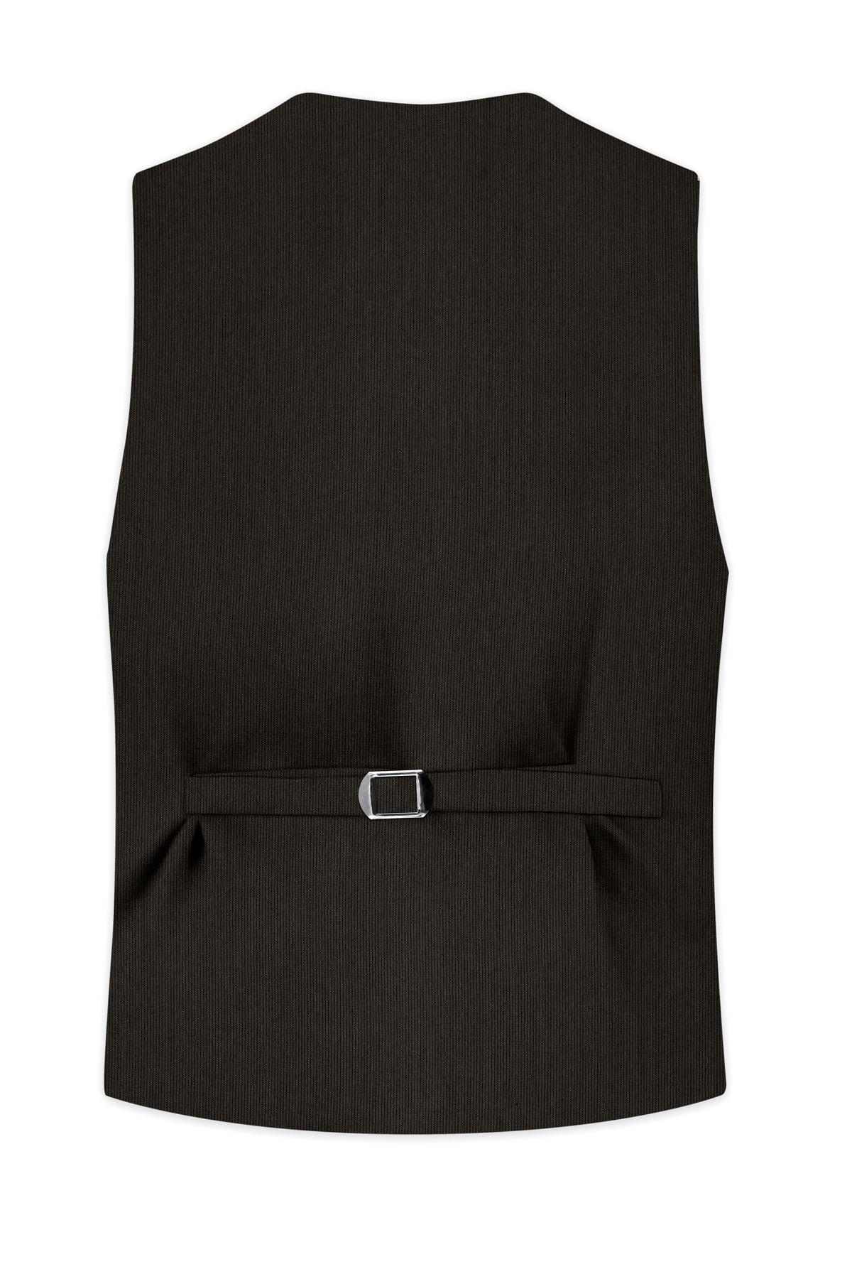 Grayson-Zeus Brown Diamond Textured Wool Rich Slight Stretch Waistcoat