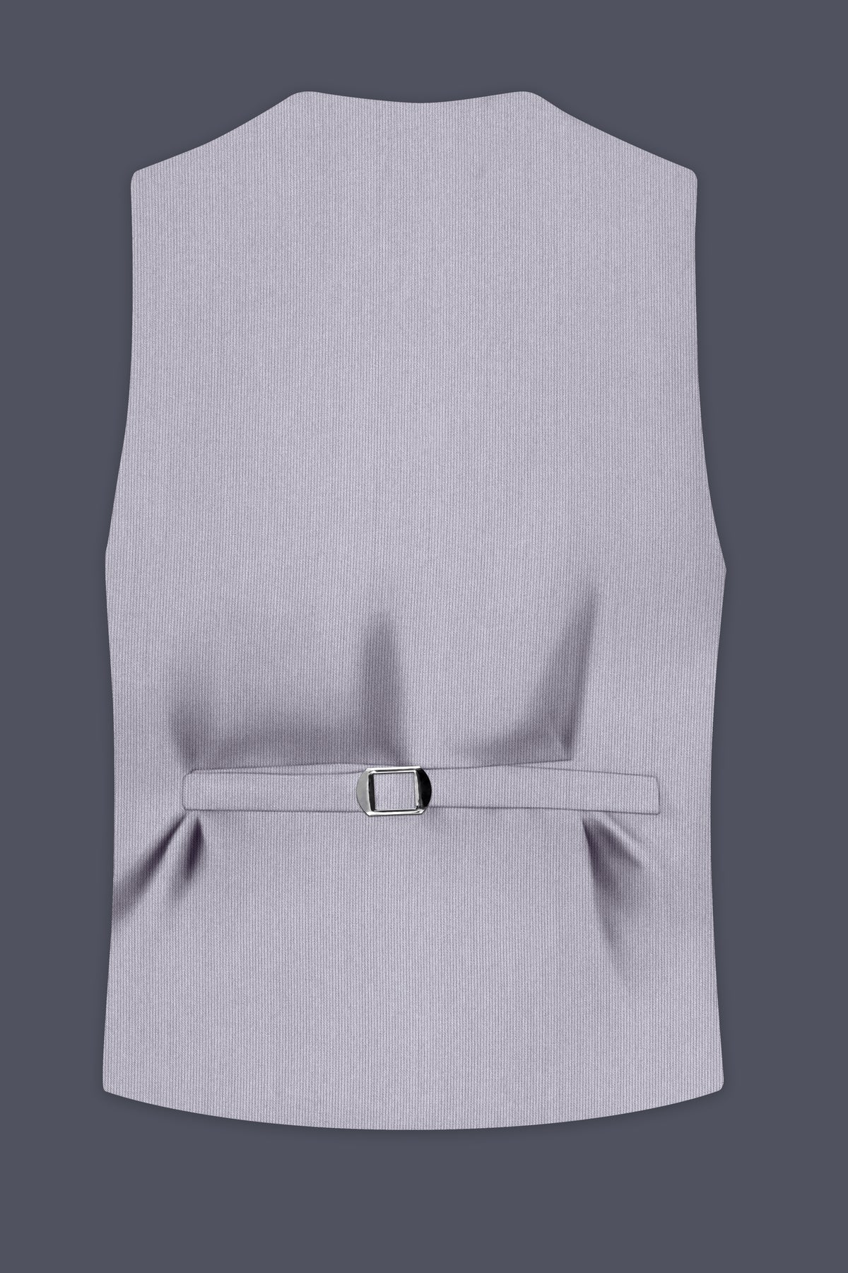 Virelli-Suva Gray Diamond Textured Wool Rich Slight Stretch Waistcoat