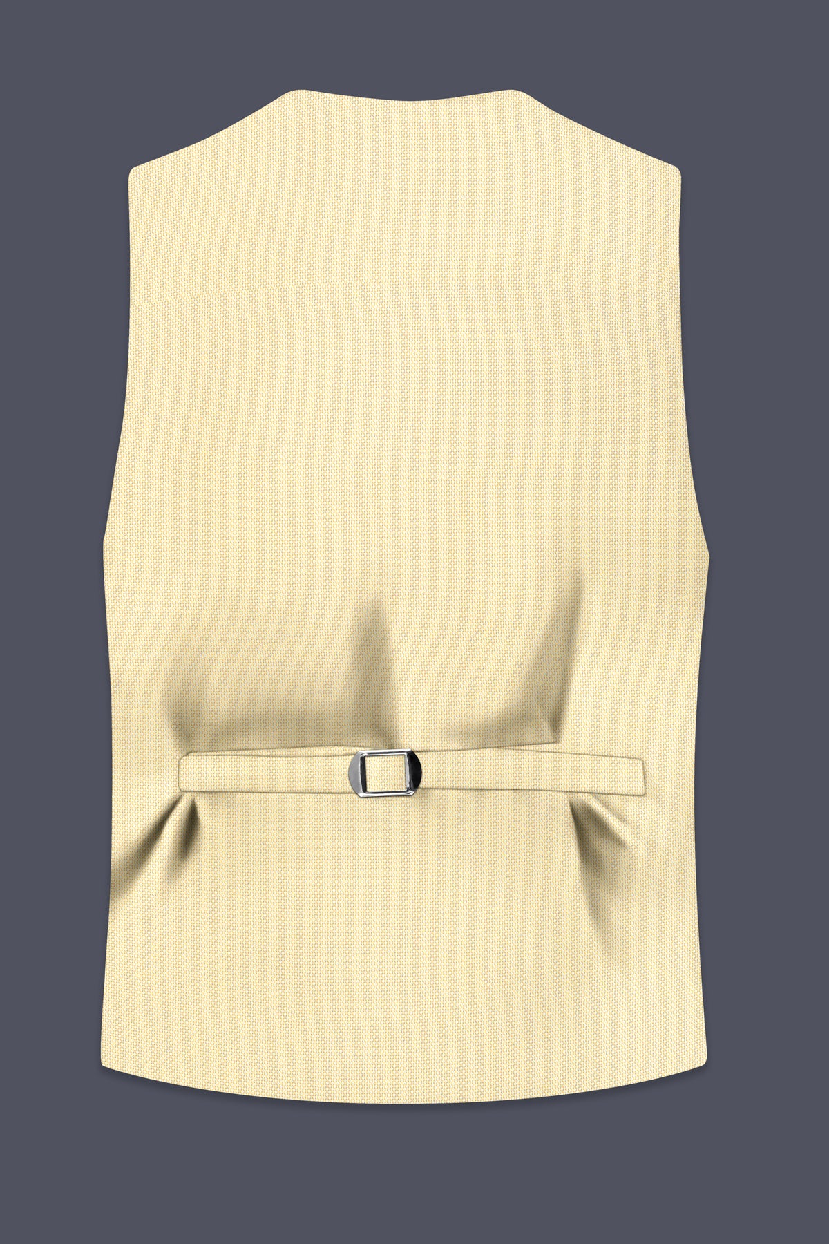 Lumine-Bavarian Cream Diamond Textured Wool Rich Slight Stretch Waistcoat