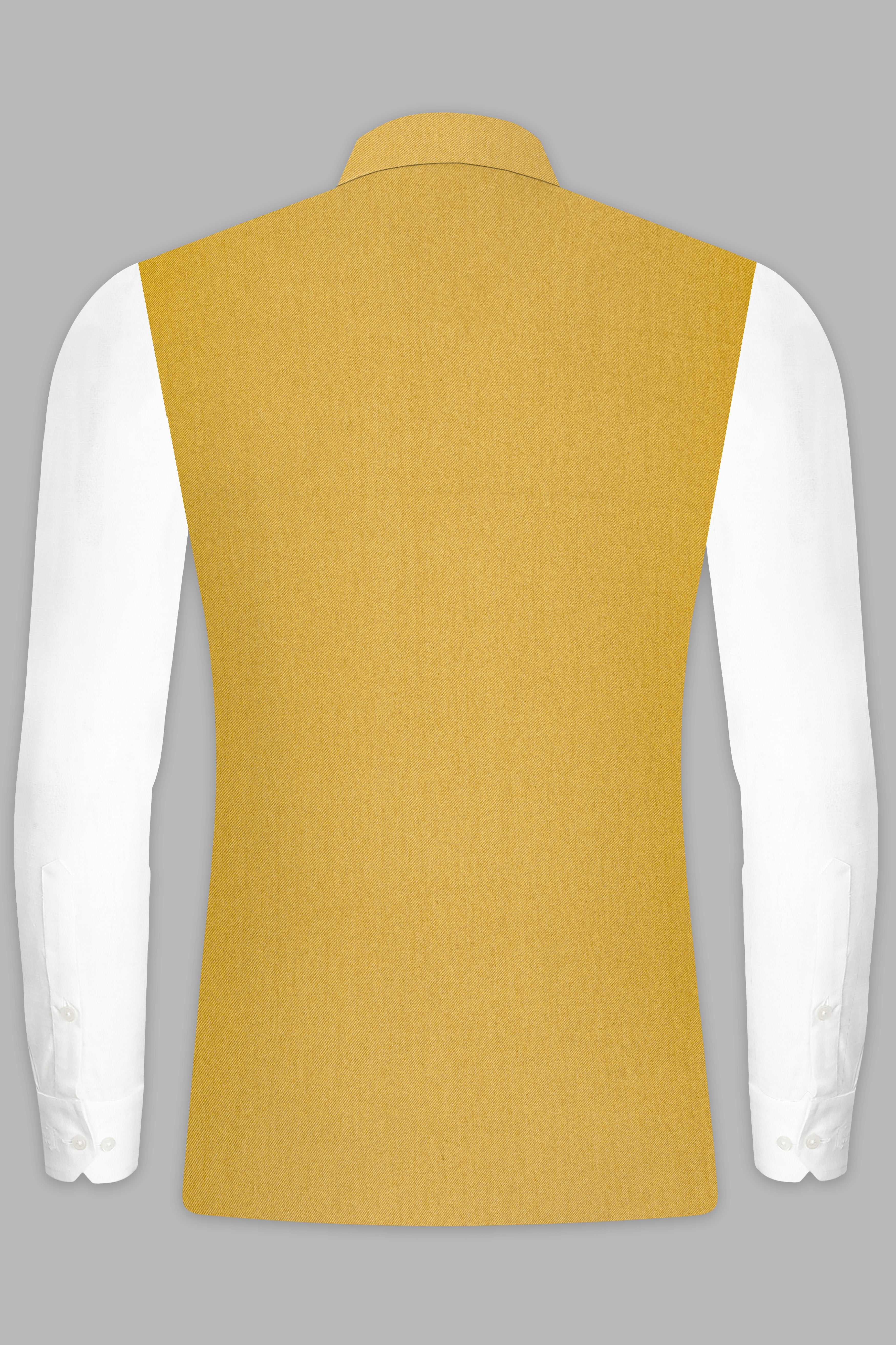 Sycamore Yellow Premium Cotton Nehru Jacket