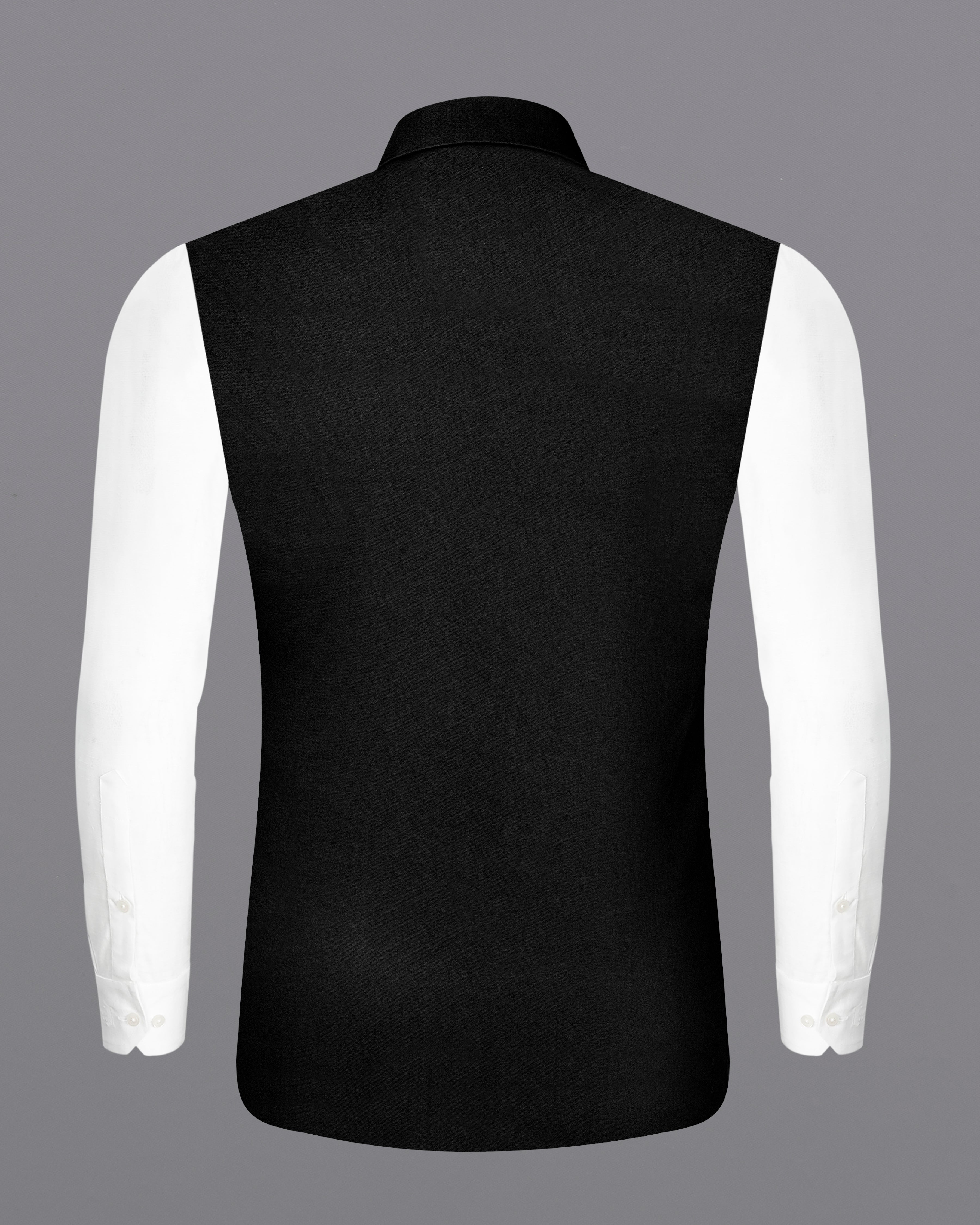 Jade Black Solid Premium Cotton Nehru Jacket WC2624-36, WC2624-38, WC2624-40, WC2624-42, WC2624-44, WC2624-46, WC2624-48, WC2624-50, WC2624-52, WC2624-54, WC2624-56, WC2624-58, WC2624-60