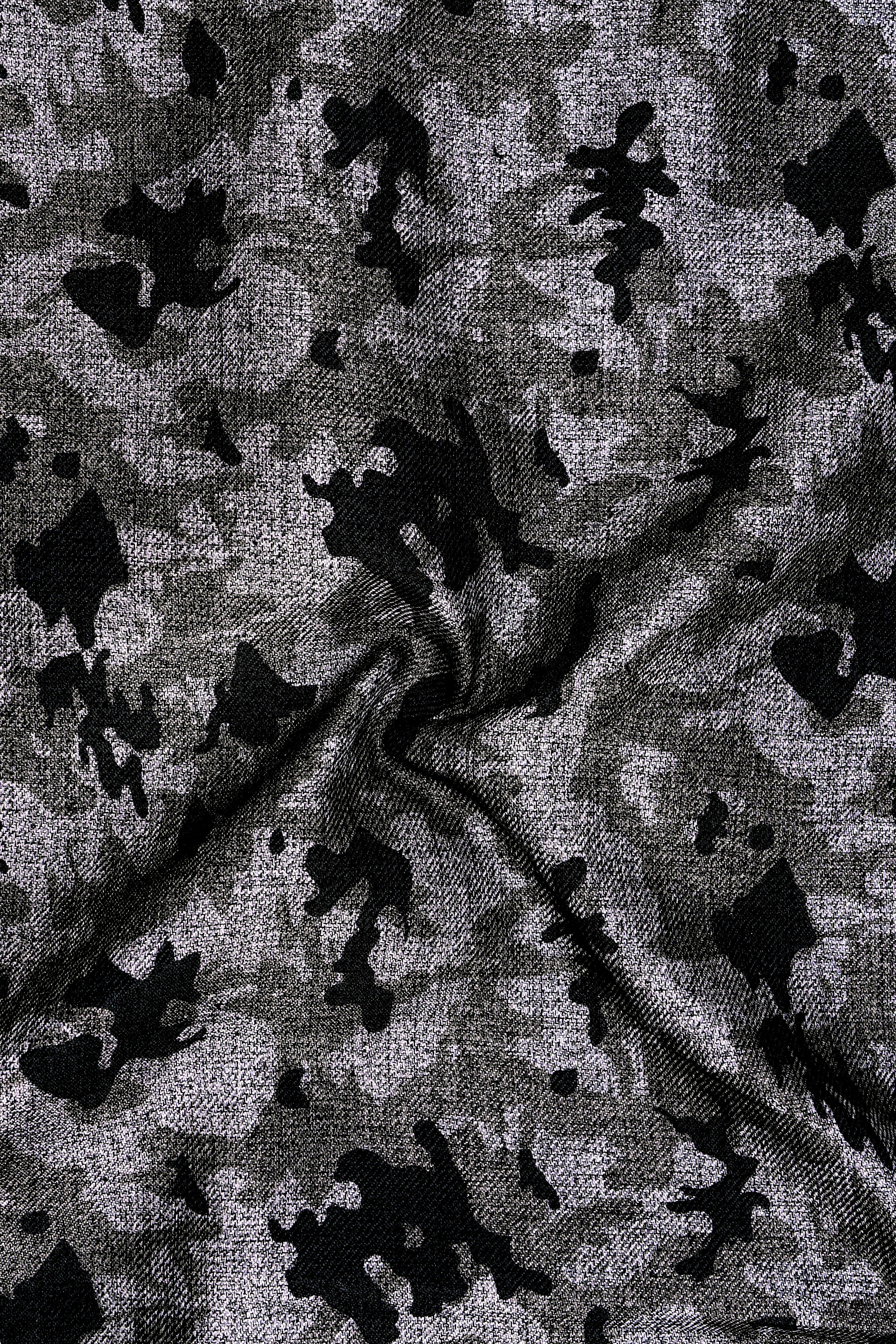 Merlin Green with Scorpion Gray Chintz Printed Bandhgala Nehru Jacket