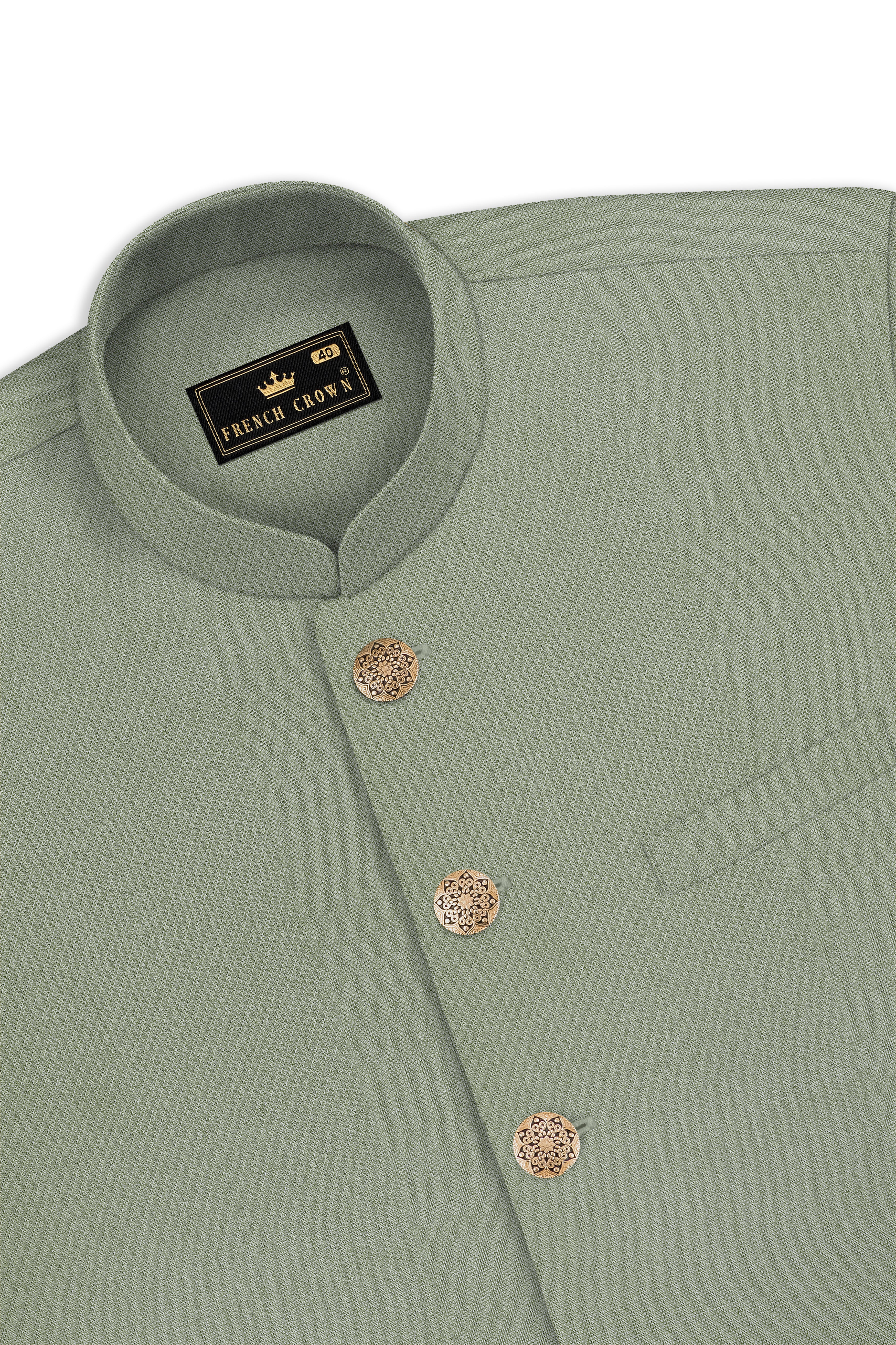 Sandstone Green Nehru Jacket