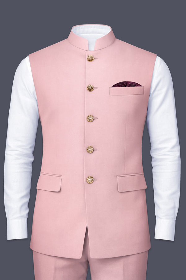 Beauty Bush Pink Designer Nehru Jacket