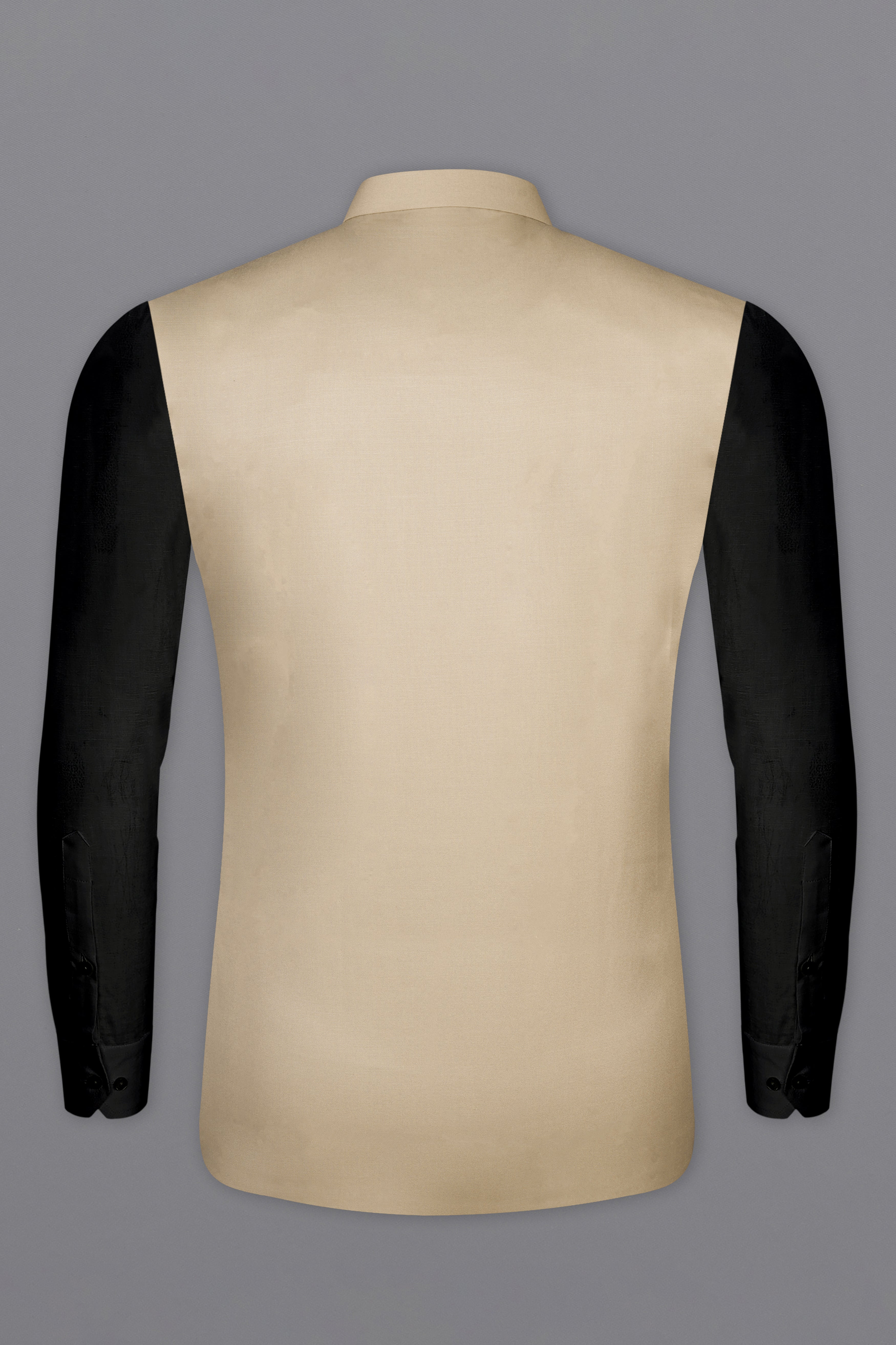 Hazelnut Cream Subtle Sheen Designer Nehru Jacket