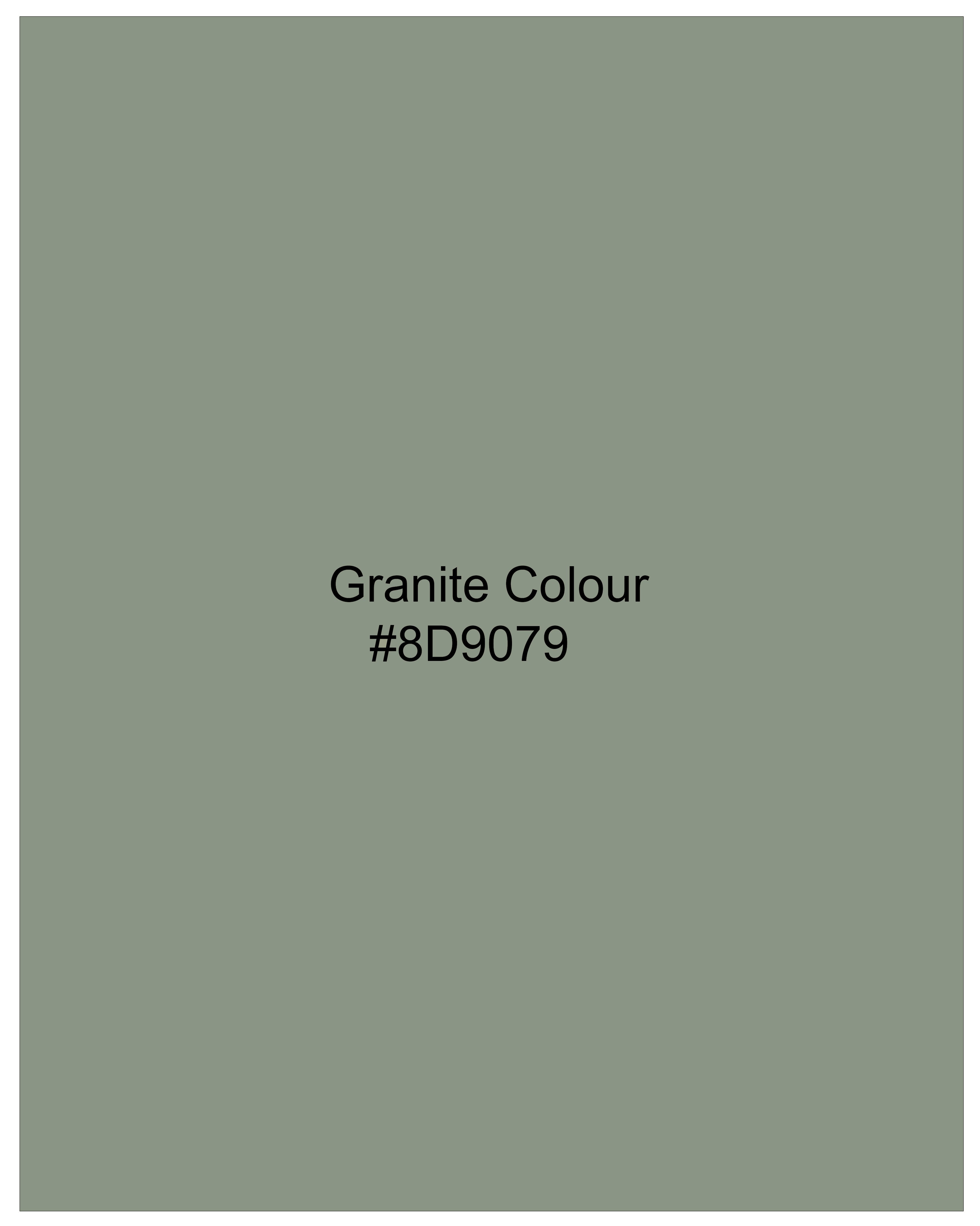 Granite Green Stretchable Premium Cotton Traveler Nehru Jacket