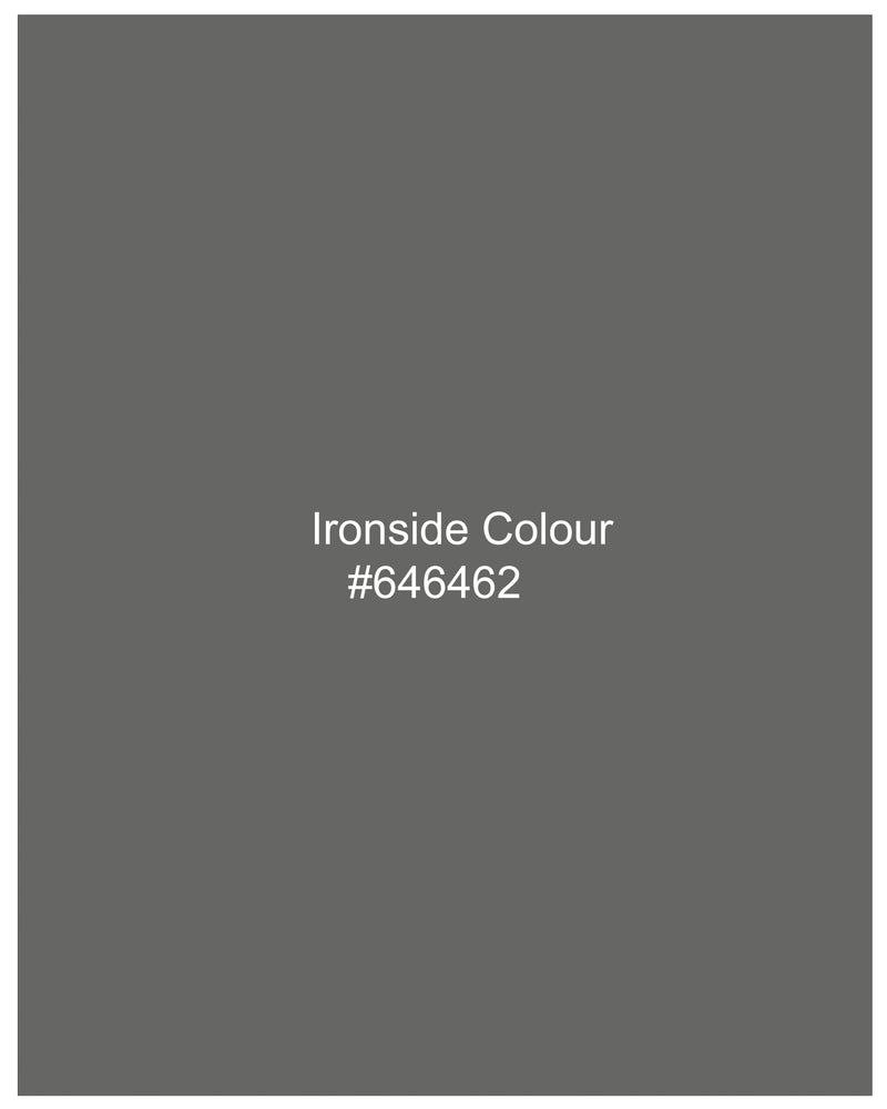 Ironside Gray Stretchable Premium Cotton Traveler Nehru Jacket