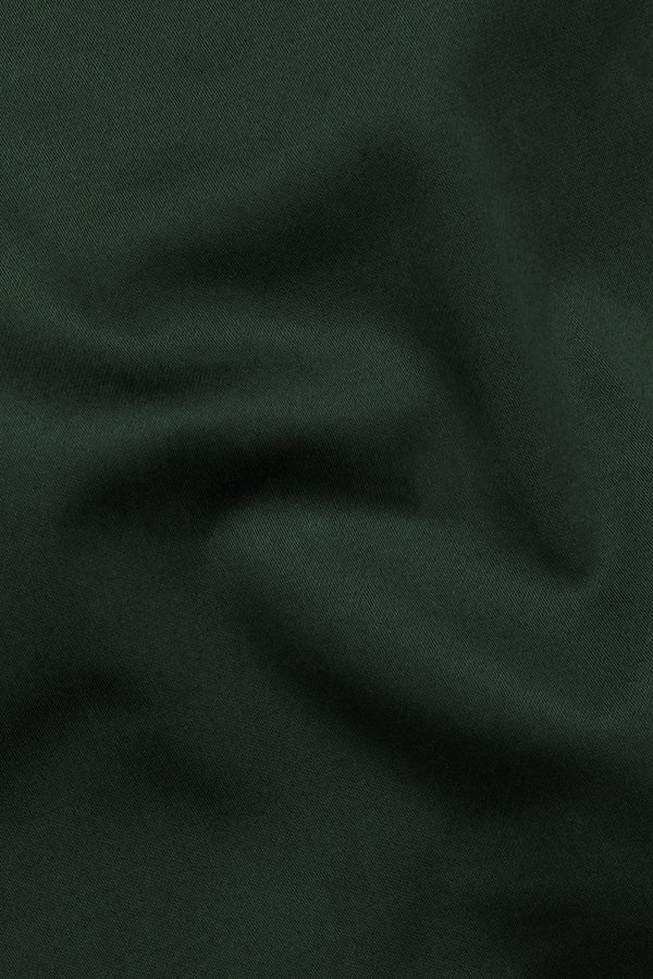 Heavy Metal Green Premium Cotton Stretchable Traveler Nehru Jacket