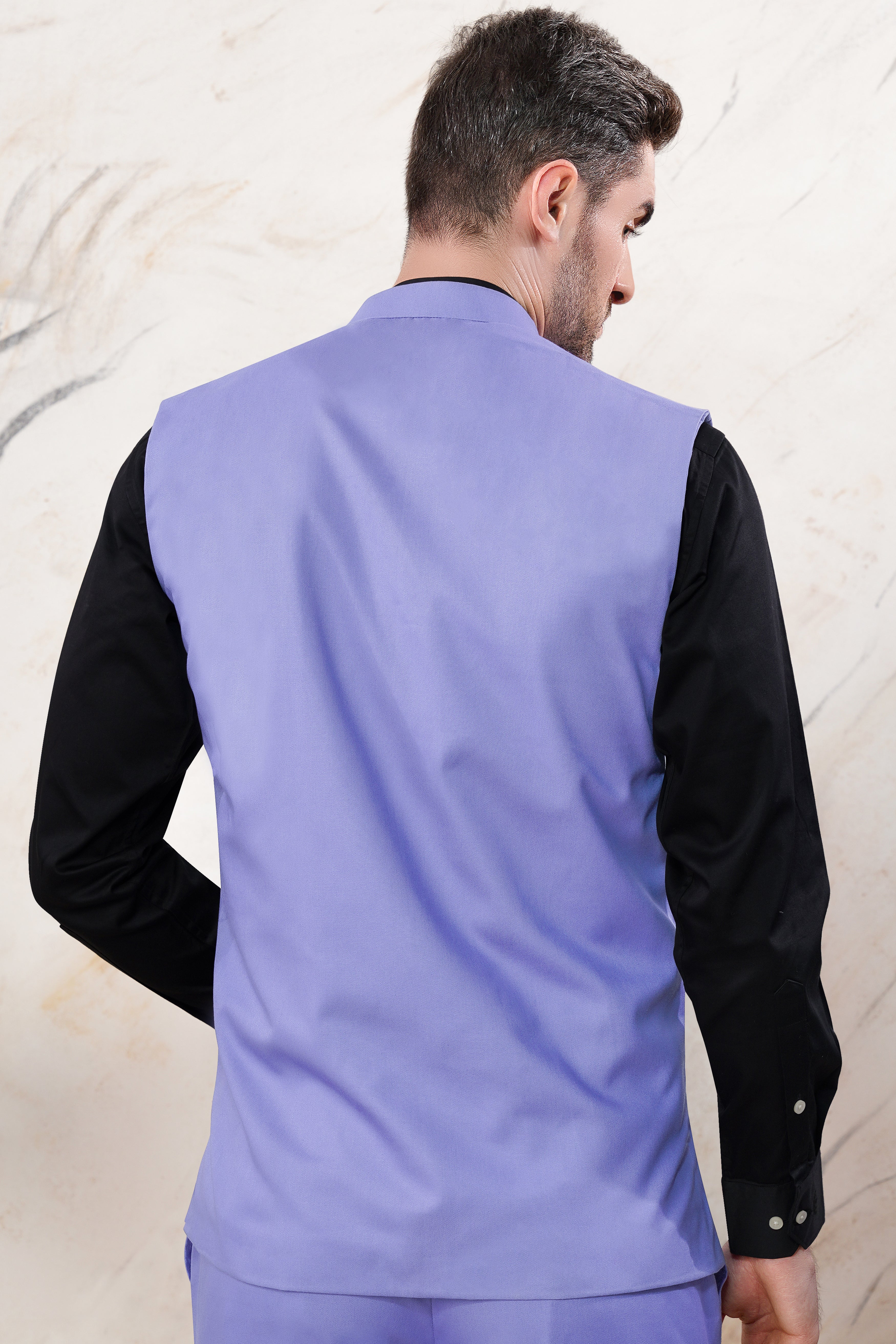 Chetwode Purple Premium Cotton Nehru Jacket WC3049-36, WC3049-38, WC3049-40, WC3049-42, WC3049-44, WC3049-46, WC3049-48, WC3049-50, WC3049-52, WC3049-54, WC3049-56, WC3049-58, WC3049-60