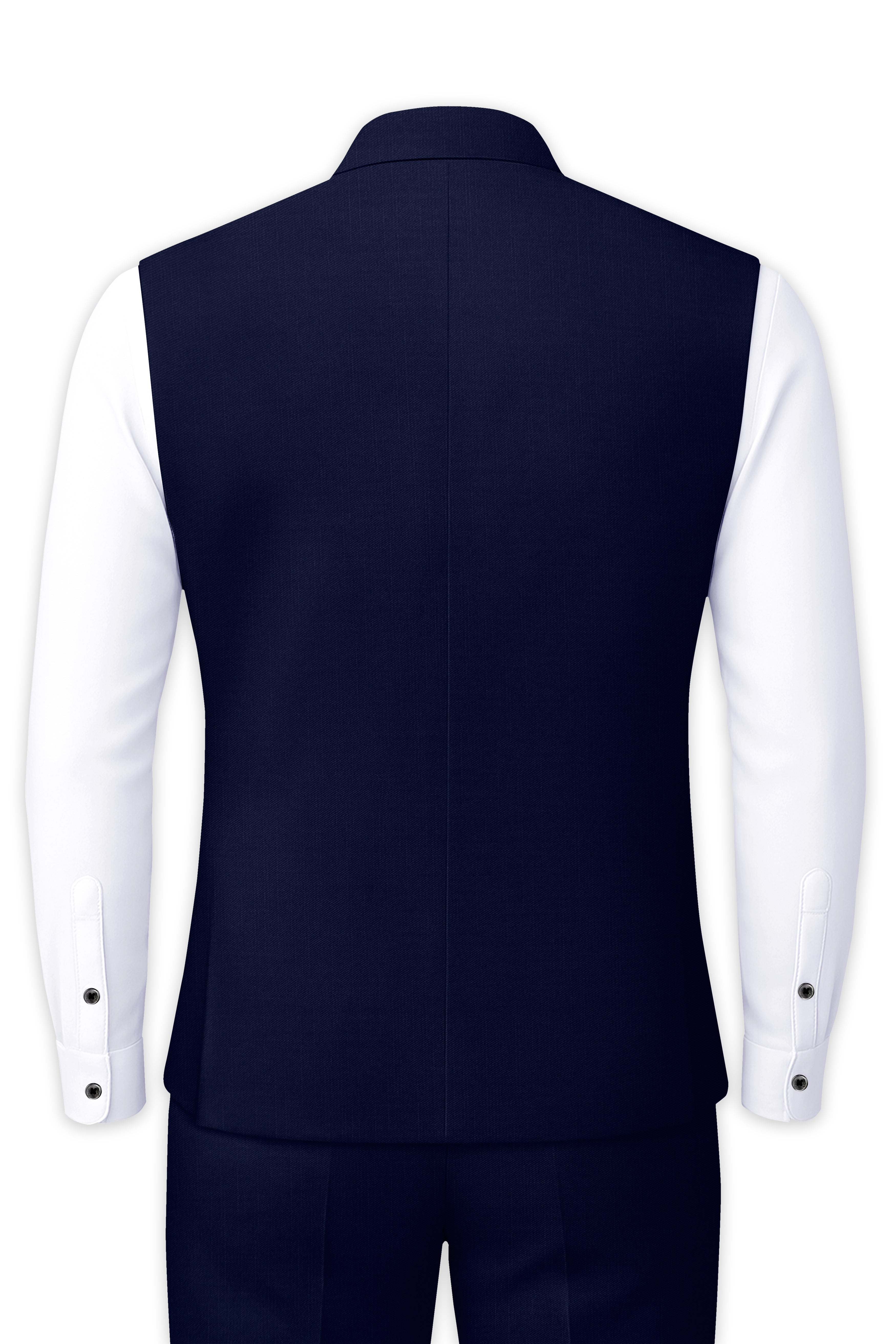 Cloud Burst Blue Wool Rich Nehru Jacket