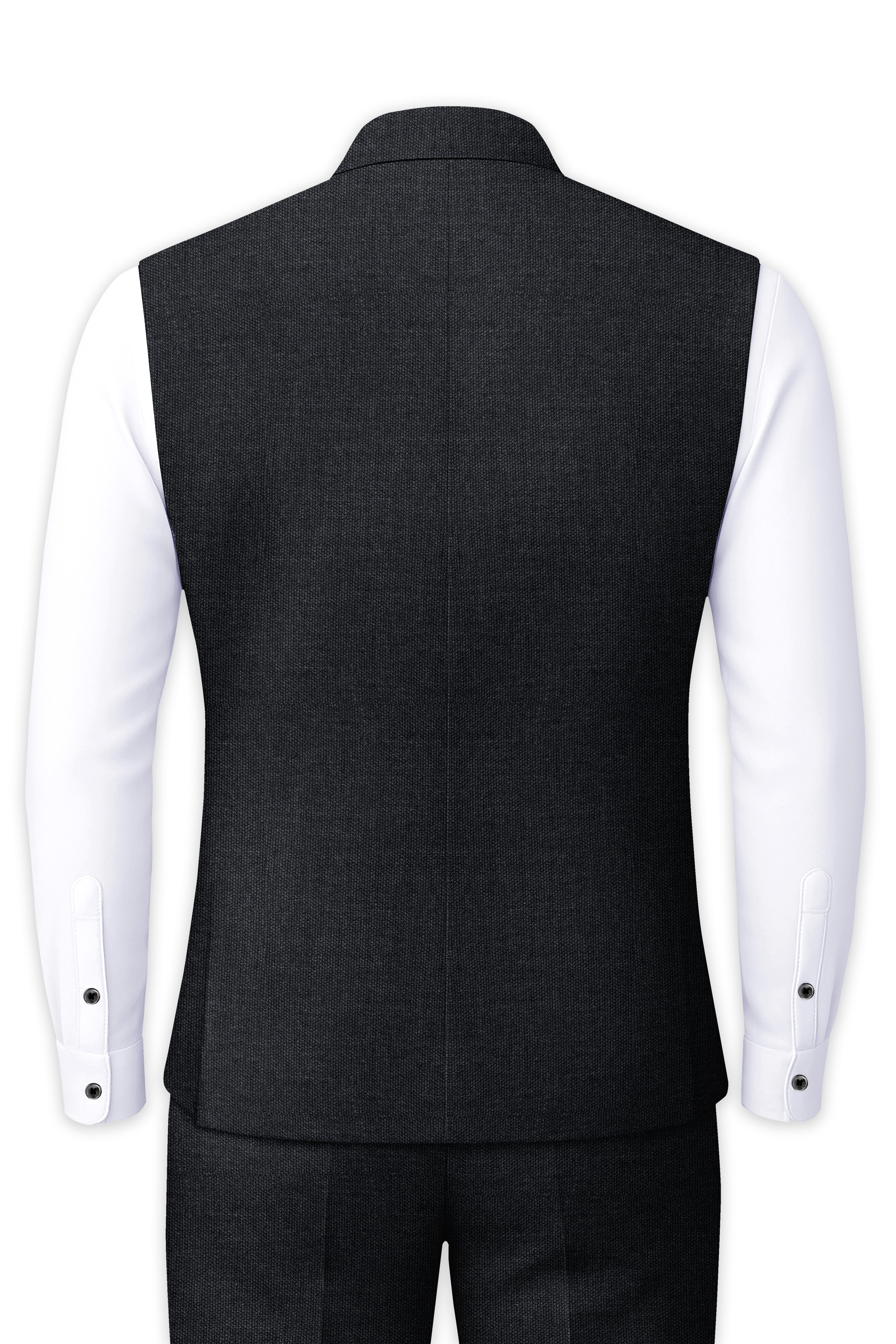 Gunmetal Grey Wool Rich Nehru Jacket