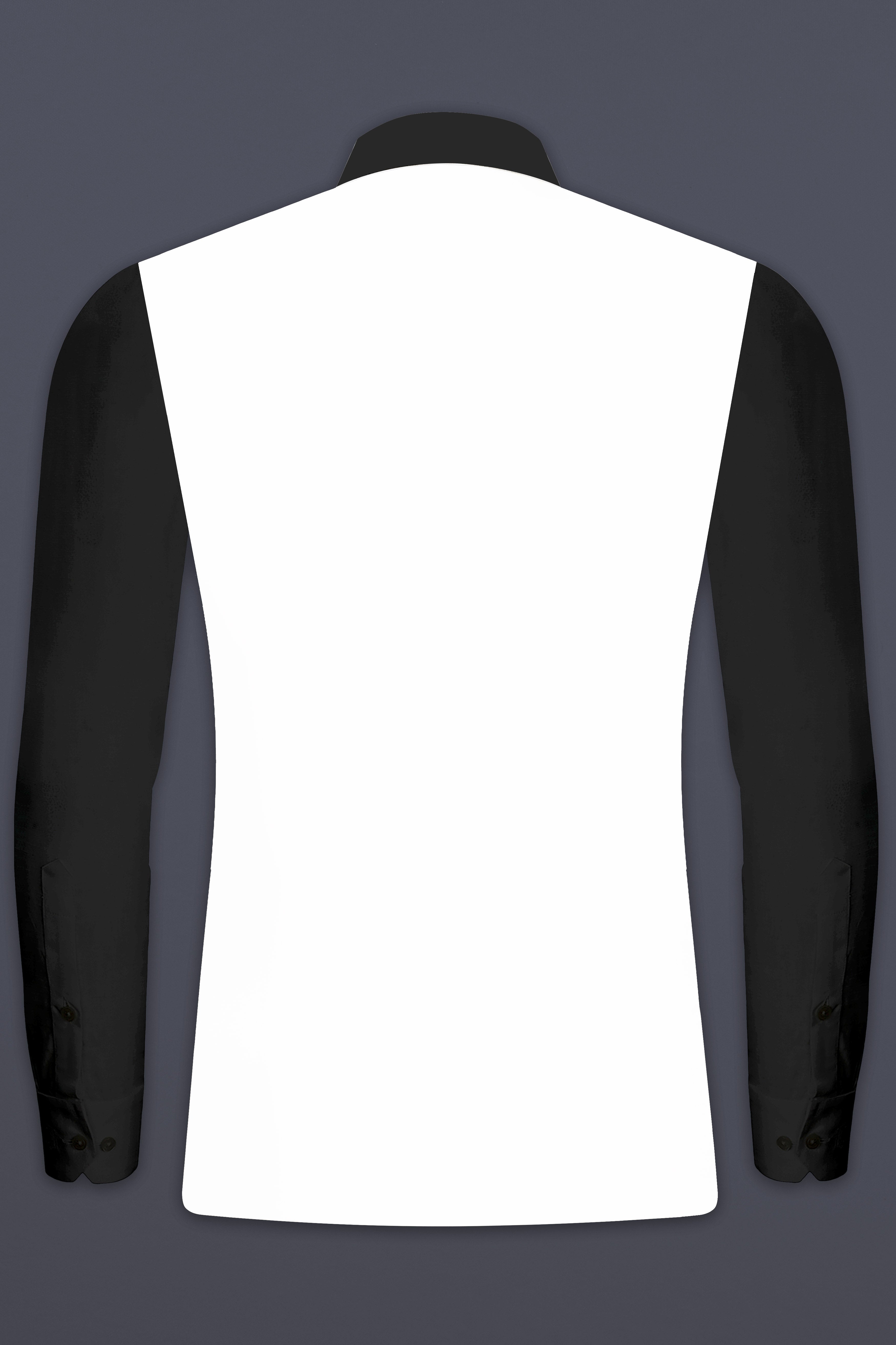 Off White Solid Wool Rich Slight Stretch Nehru Jacket