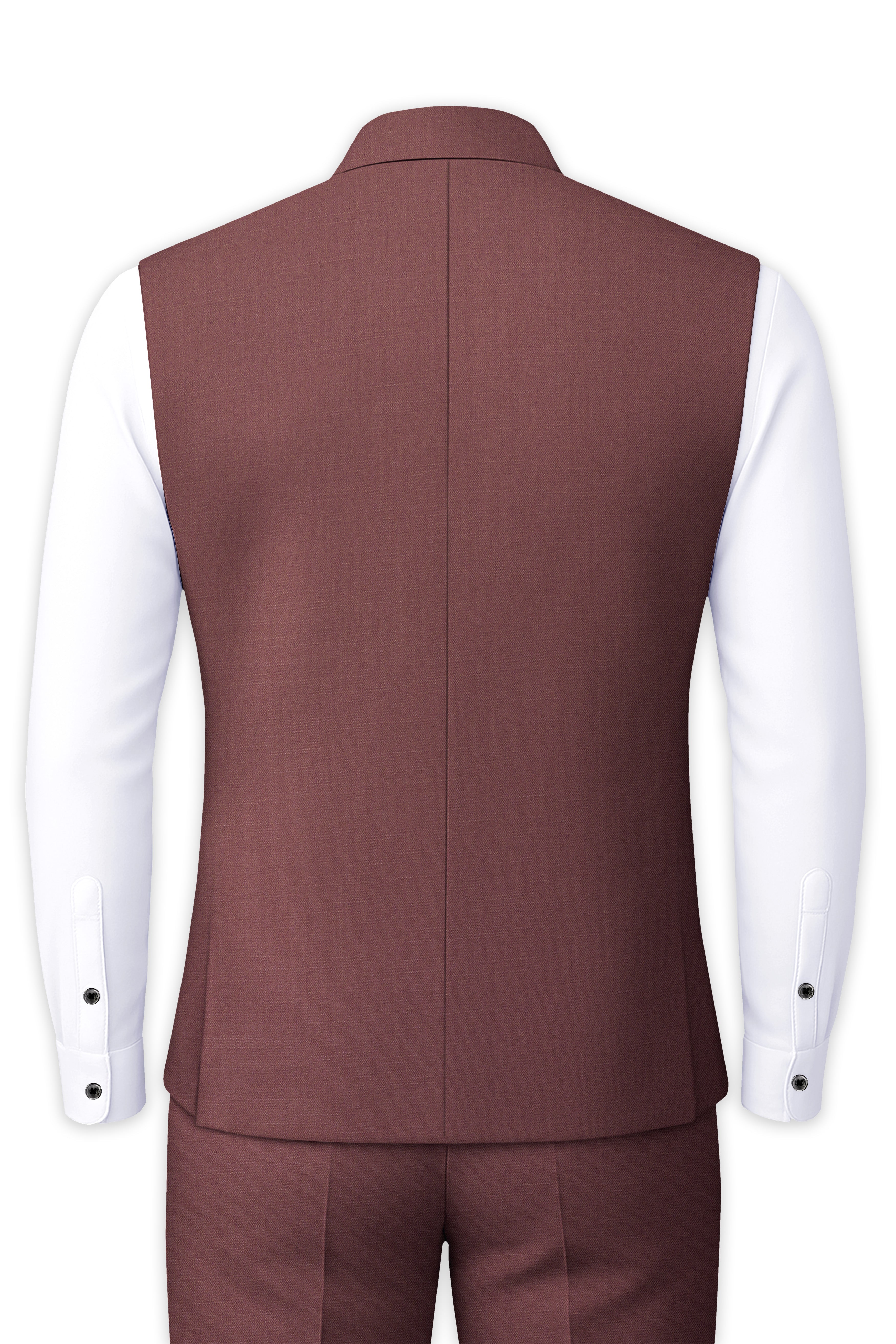 Heritage-Finch Maroon Wool Rich Slight Stretch Nehru Jacket