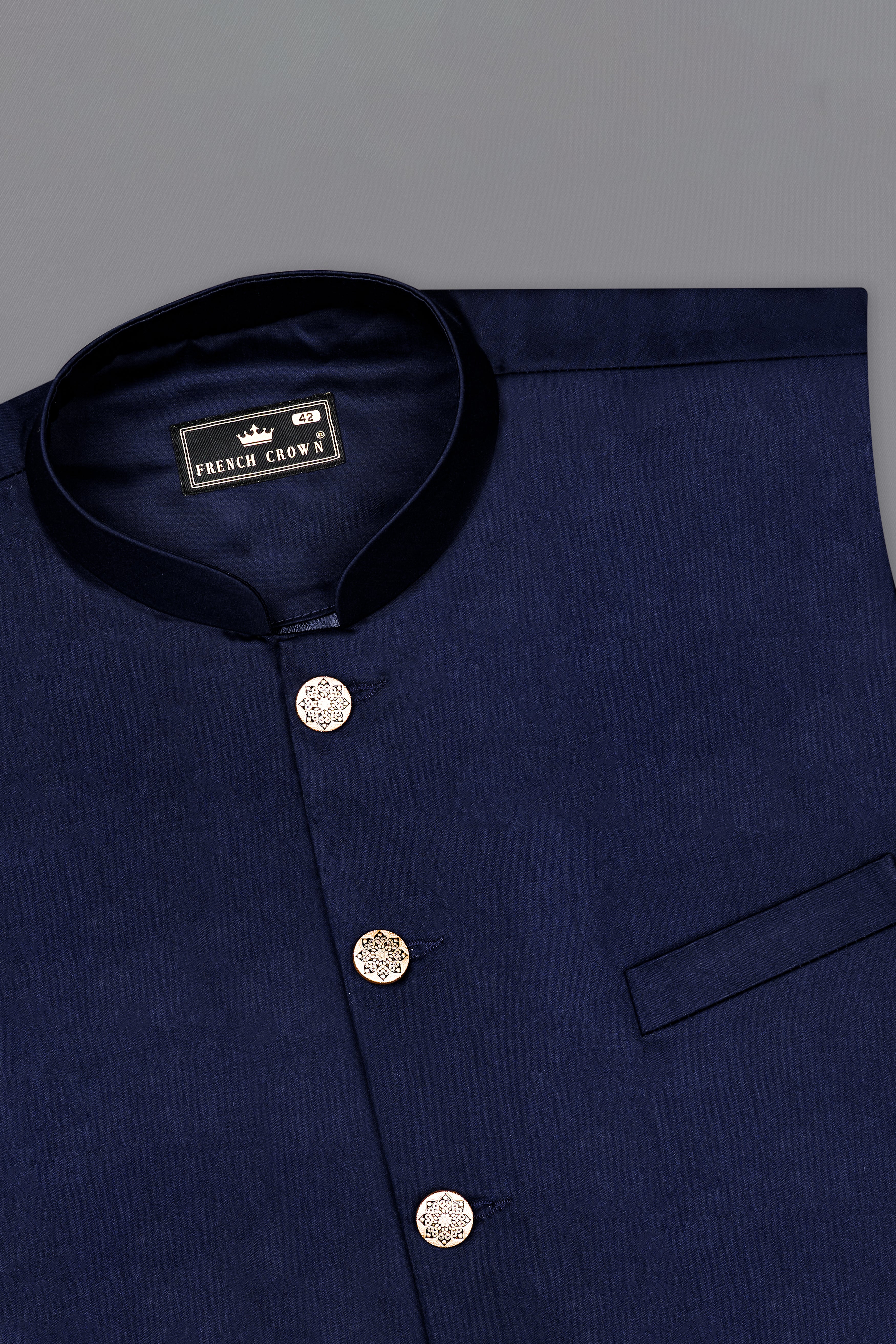 Space Blue Nehru Jacket