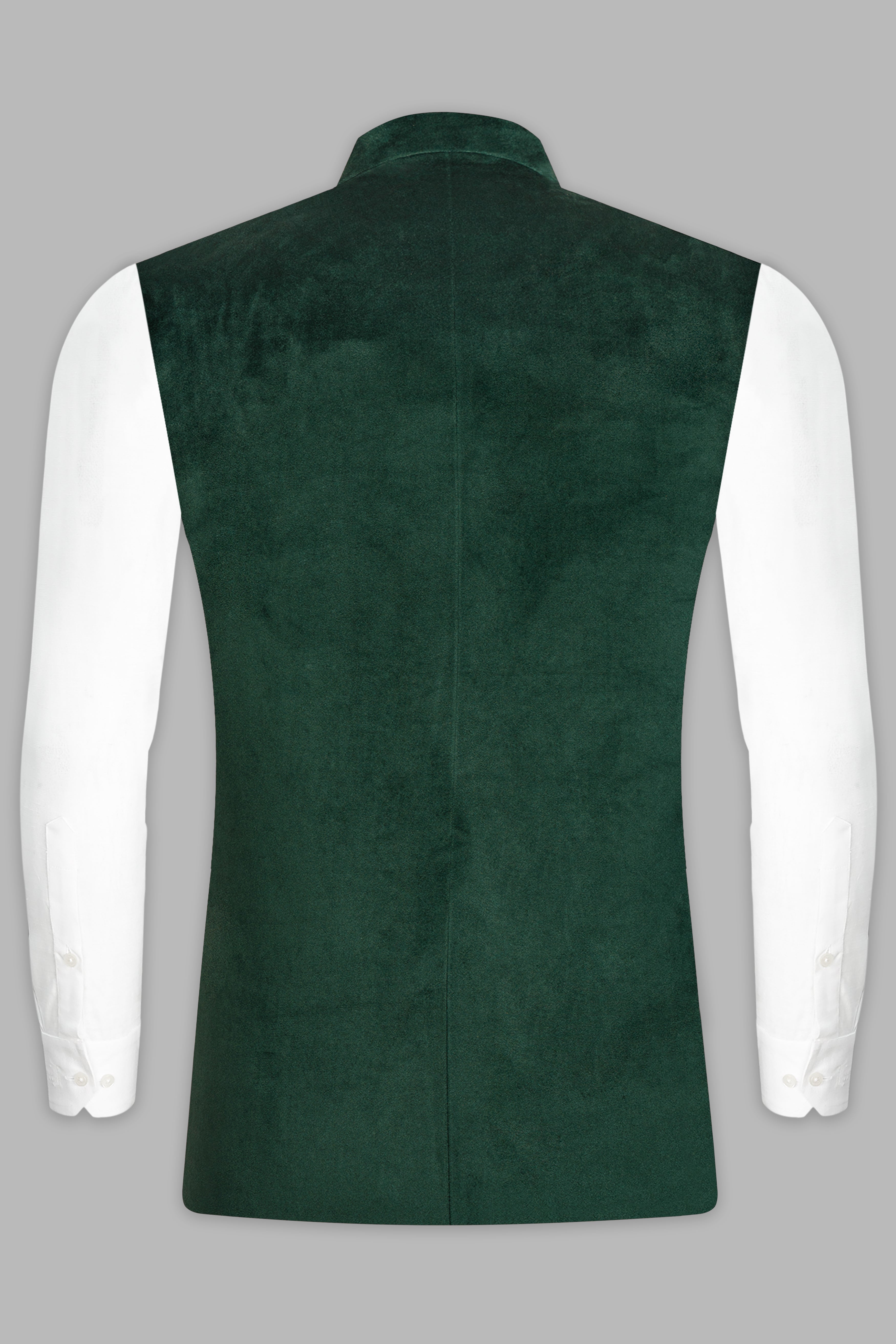 Green Velvet Nehru Jacket