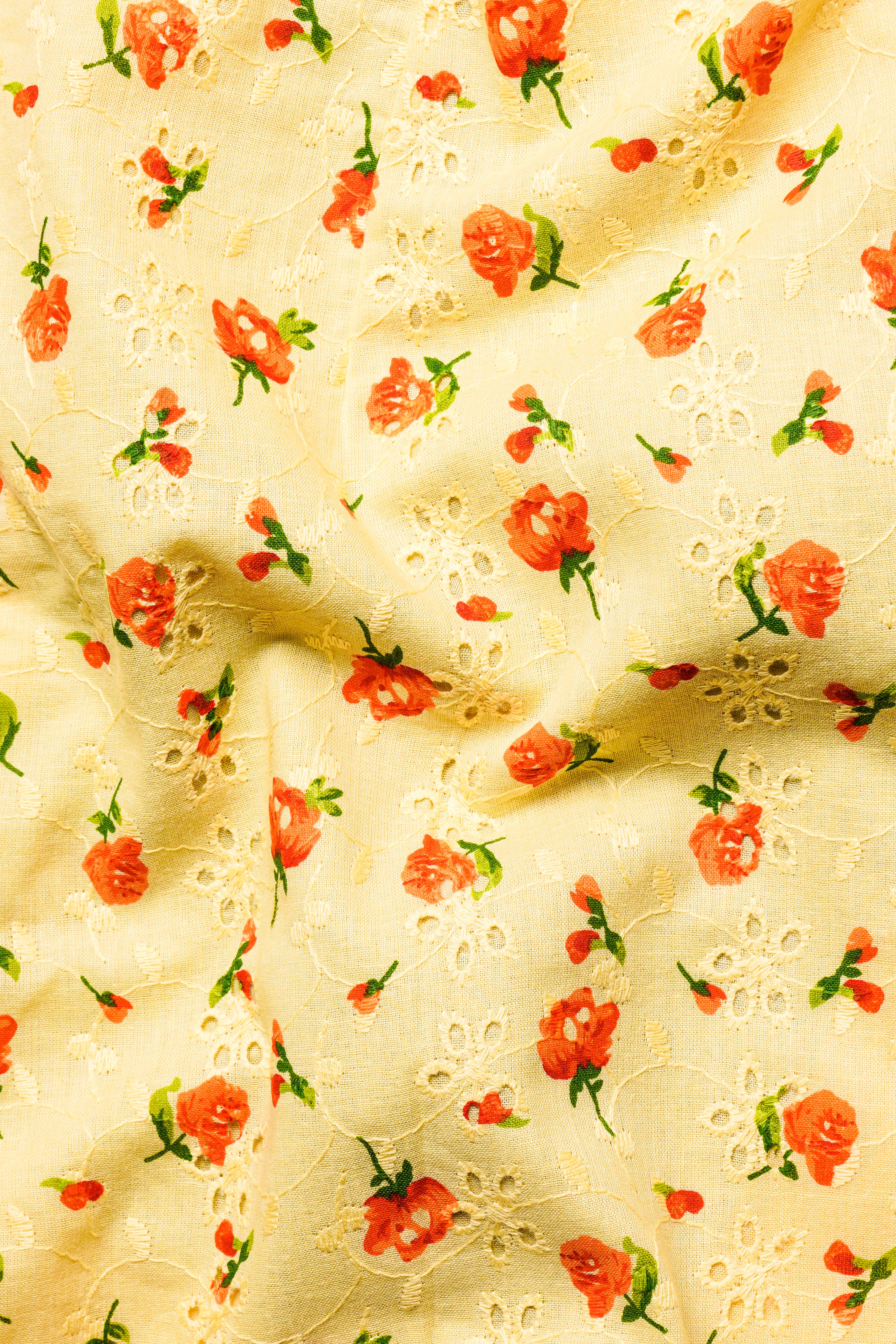 Kournikova Yellow Rose Printed Premium Cotton Jumpsuit