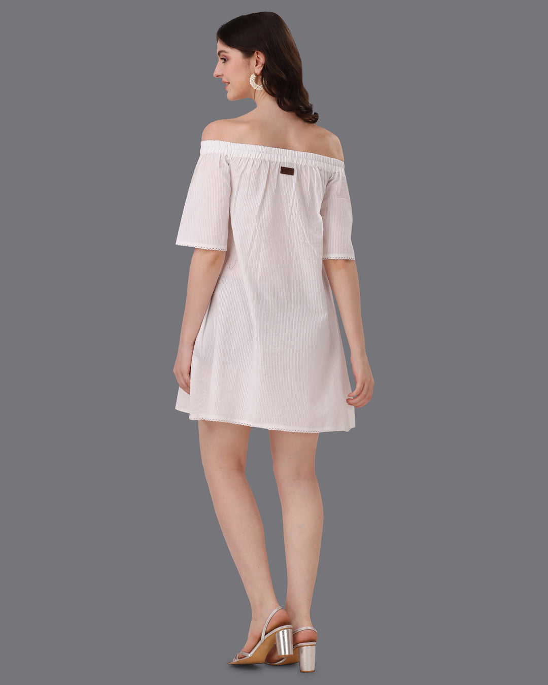 4510532 White Pattern Dress
