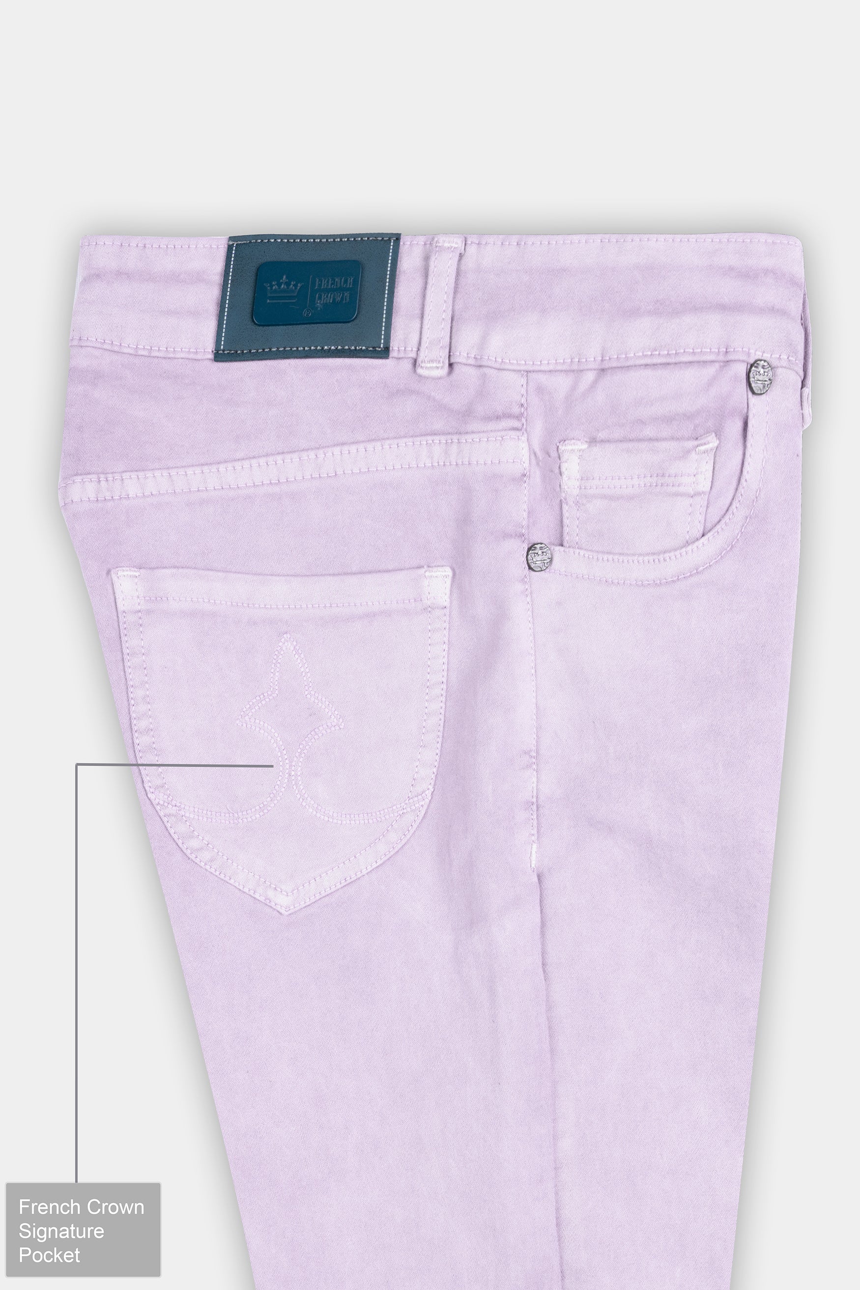 Amethyst Lavender Skinny Fit Mid-Rise Clean Look Denim Womens Jeans