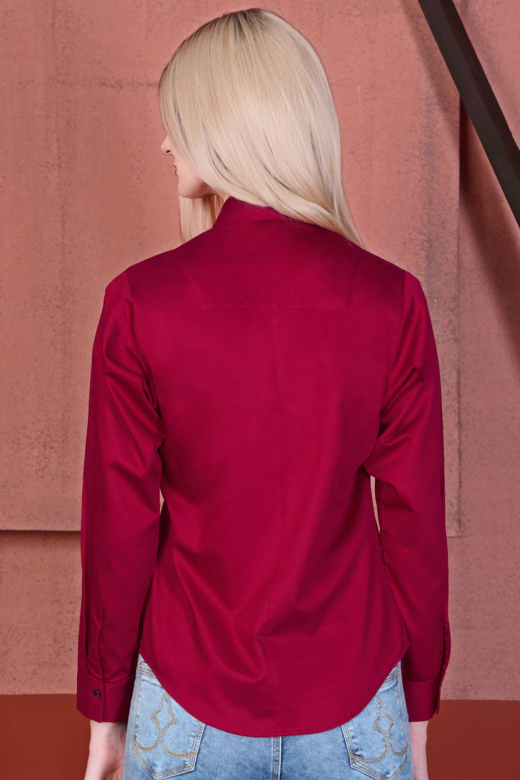 Shiraz Red Premium Cotton Shirt