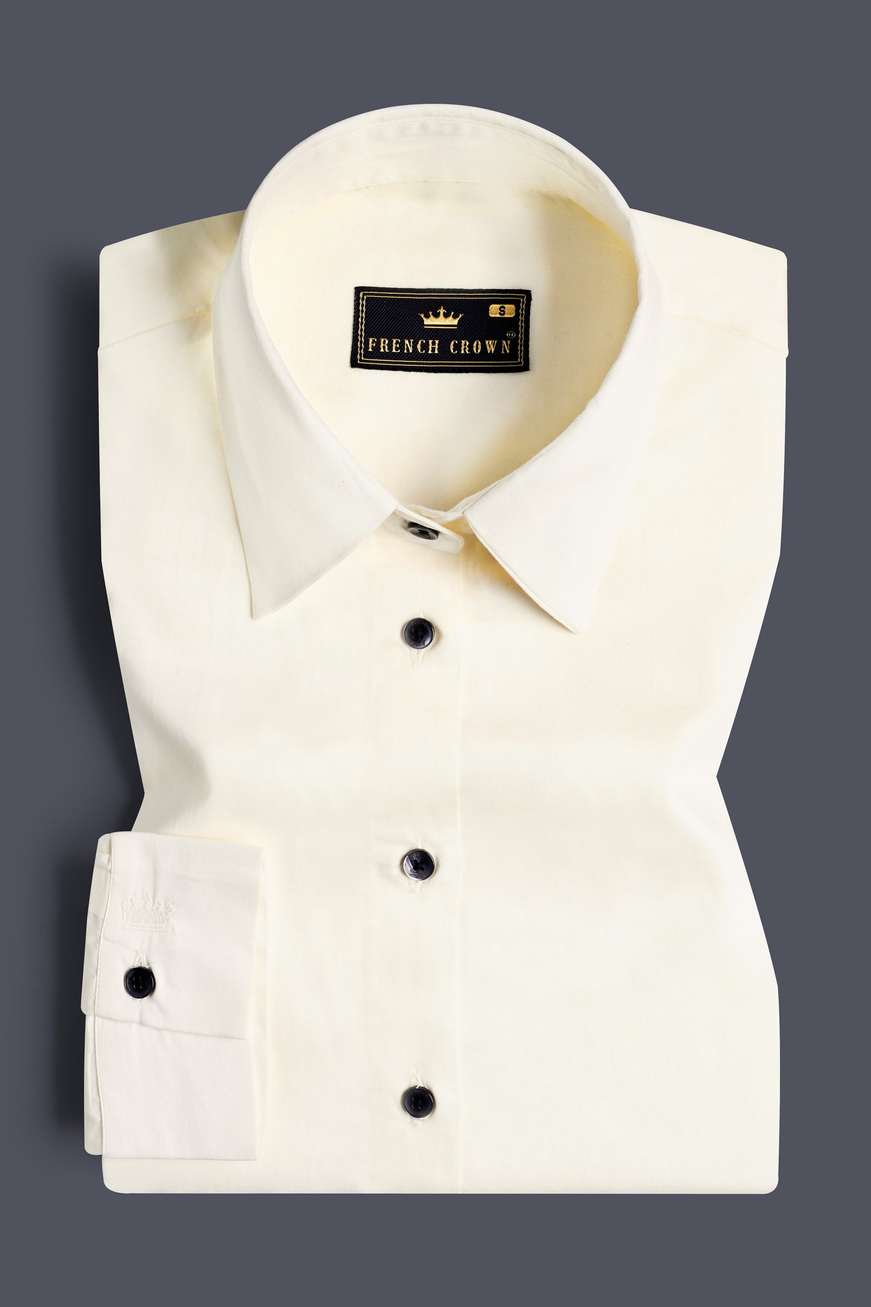 Merino Cream Premium Cotton Shirt