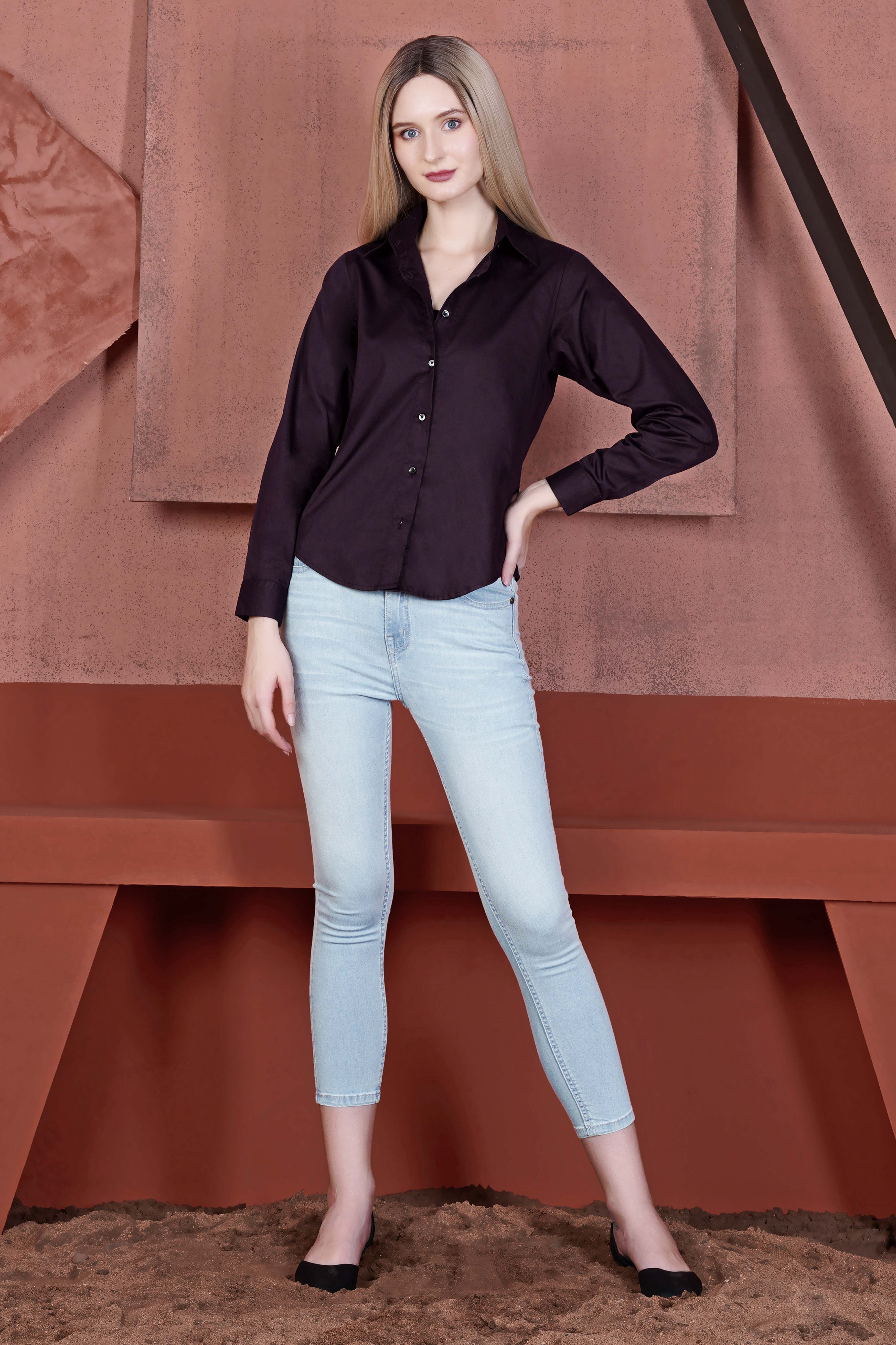 Thunder Purple Premium Cotton Shirt